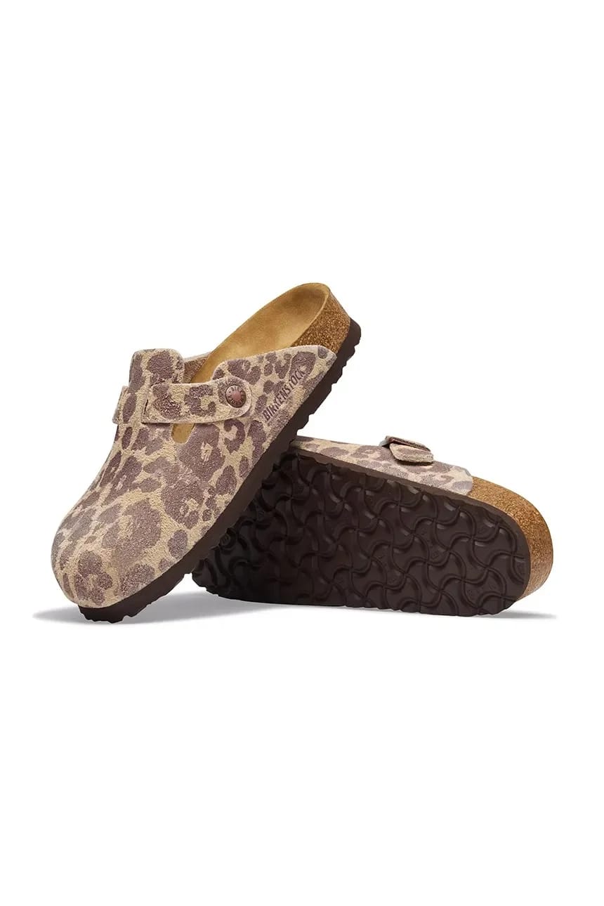 Женские мюли Boston Suede Leather с леопардовым принтом - фото 4