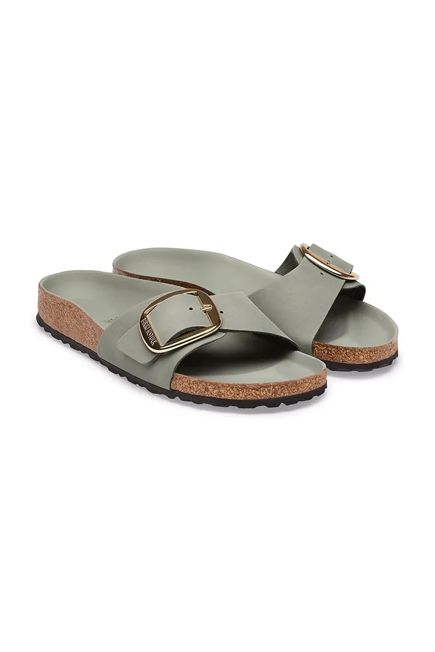Женские кожаные тапочки Madrid Big Buckle Oiled Leather - фото 3
