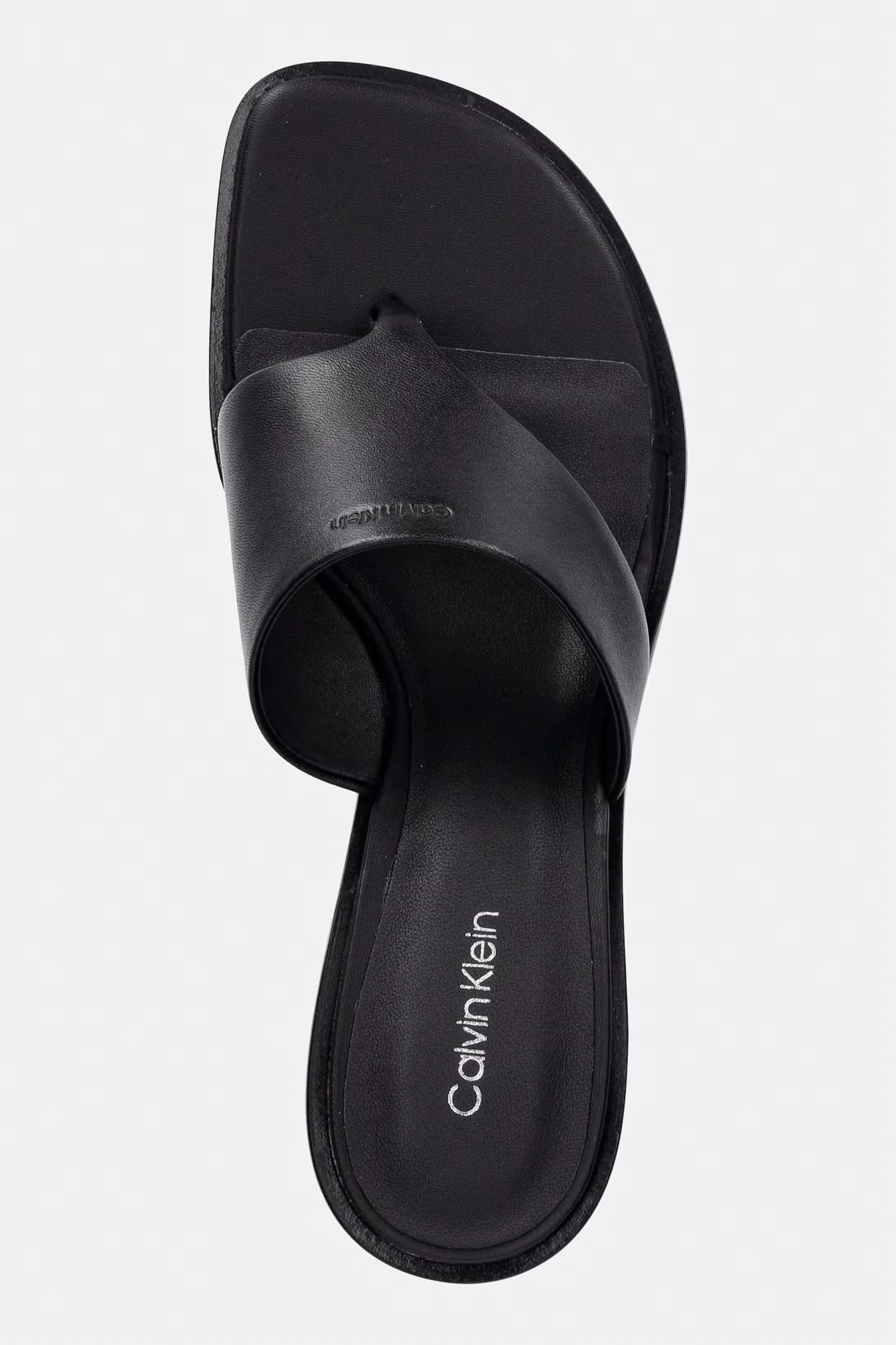 Женские кожаные шлепанцы BLOCK HEEL SNDL THONG LTH - фото 4