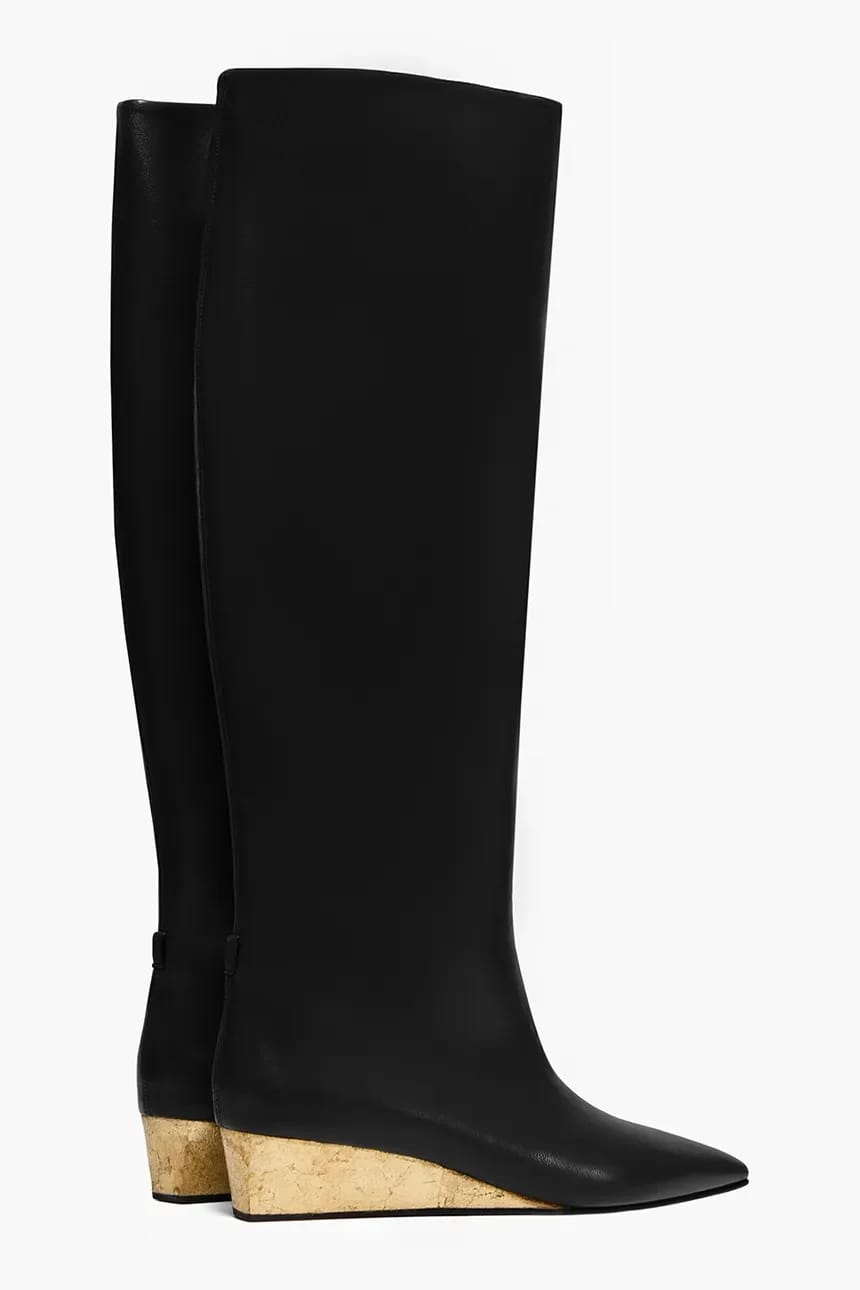 Sophia Deep Black женские кожаные ботинки на платформе - фото 3