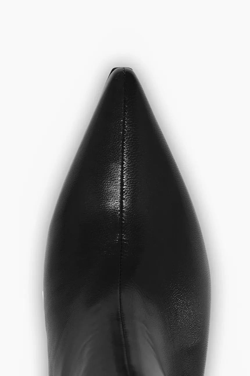 Sophia Deep Black женские кожаные ботинки на платформе - фото 5