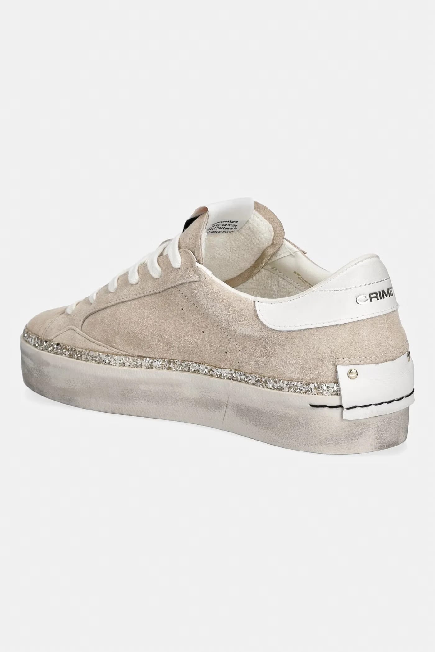 Женские кожаные кроссовки DISTRESSED PLATFORM - фото 3