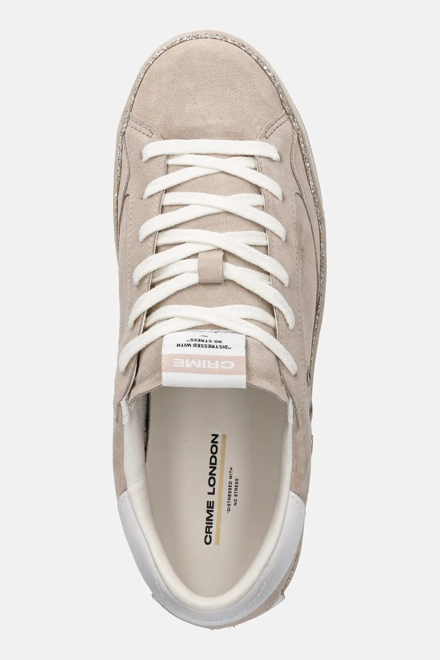 Женские кожаные кроссовки DISTRESSED PLATFORM - фото 4