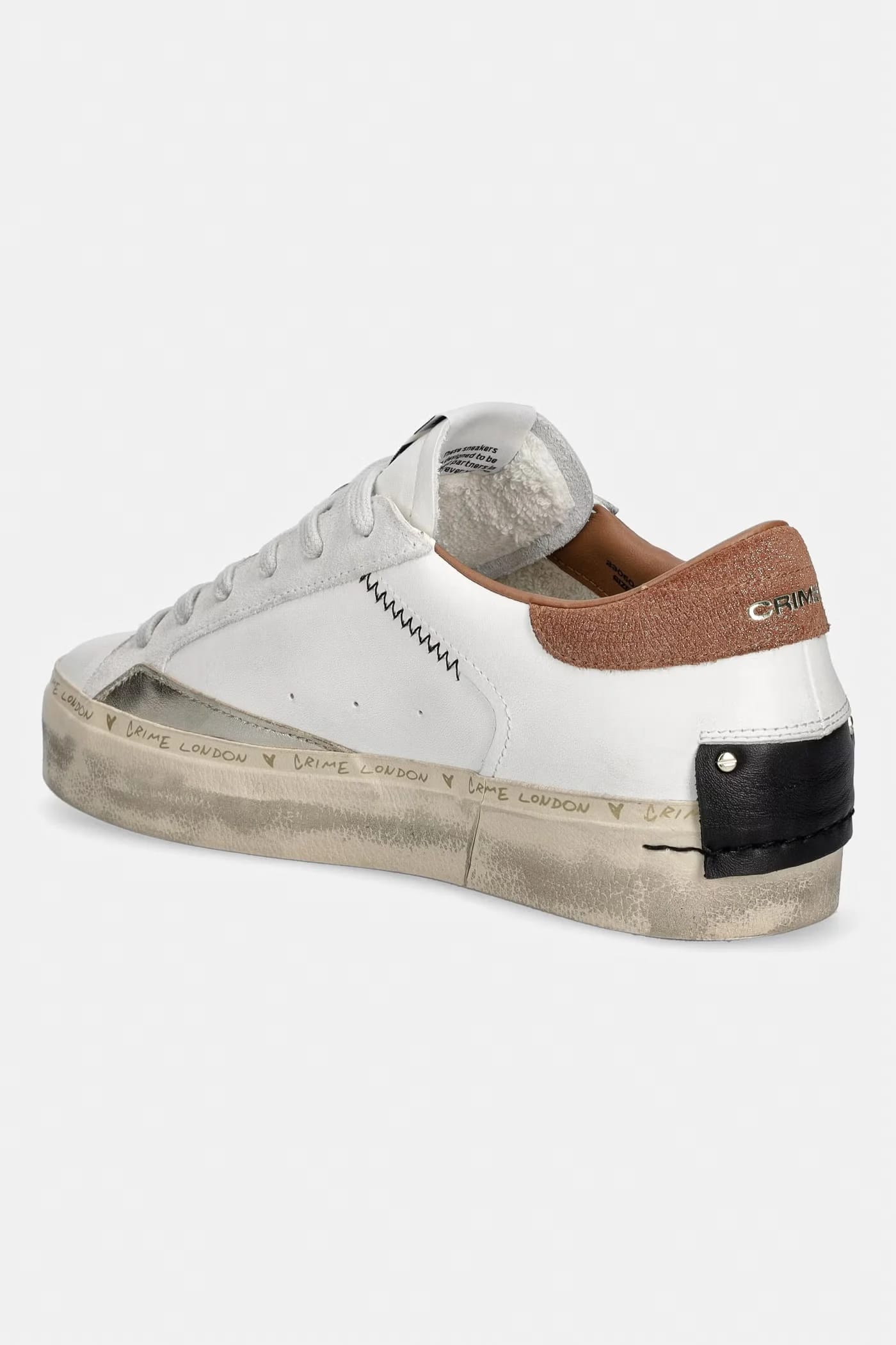 Женские кожаные кроссовки DISTRESSED PLATFORM - фото 3