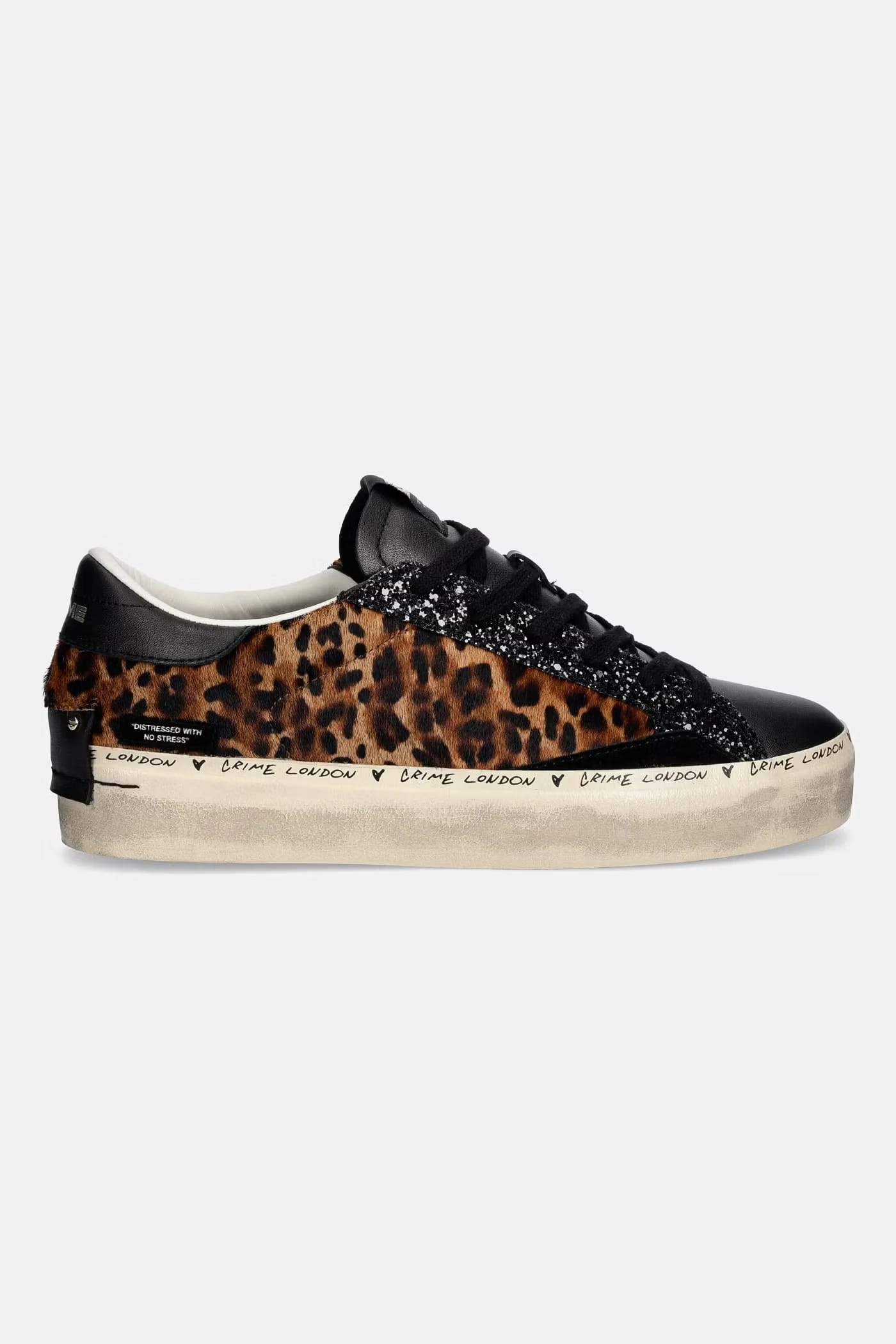 Женские кожаные кроссовки DISTRESSED PLATFORM - фото 2
