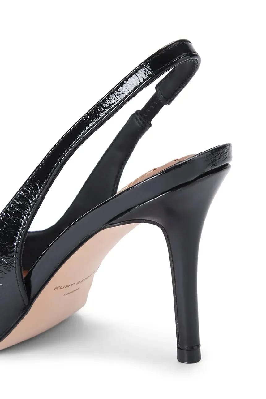 Belgravia High Sling Dr Black Туфли на высоком каблуке из лакированной кожи - фото 3