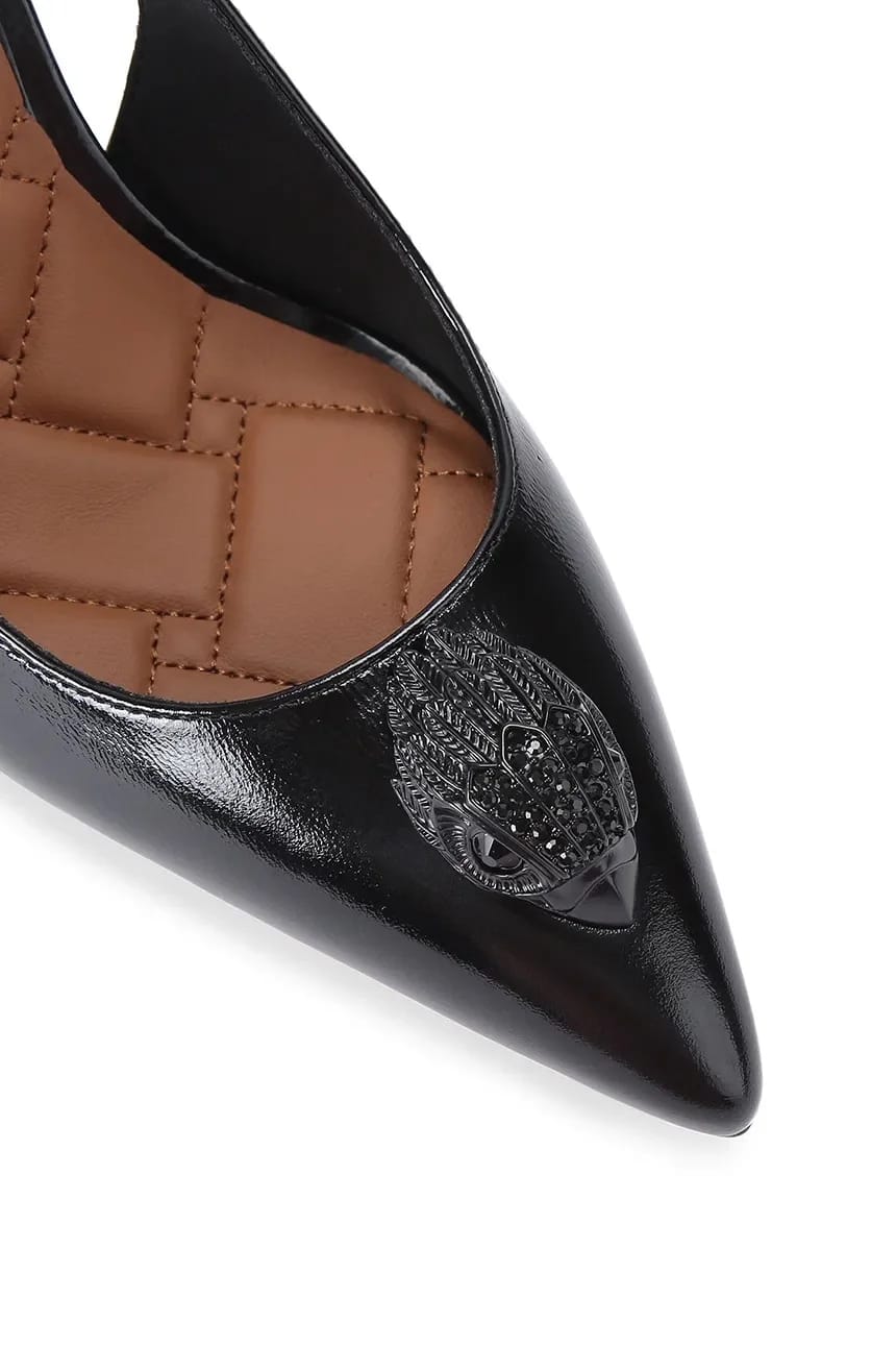 Belgravia High Sling Dr Black Туфли на высоком каблуке из лакированной кожи - фото 4