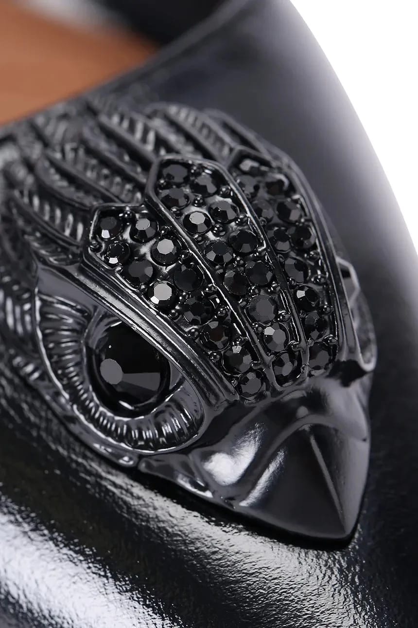 Belgravia High Sling Dr Black Туфли на высоком каблуке из лакированной кожи - фото 5