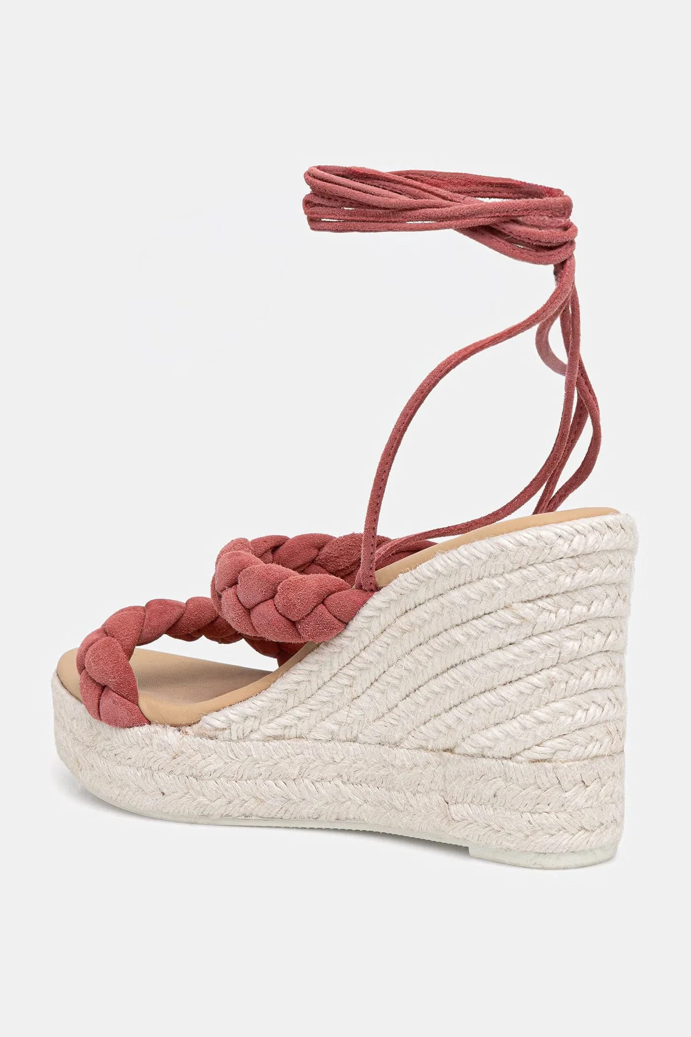 замшевые босоножки на танкетке Two Braided Bands Wedge Espadrilles - фото 3