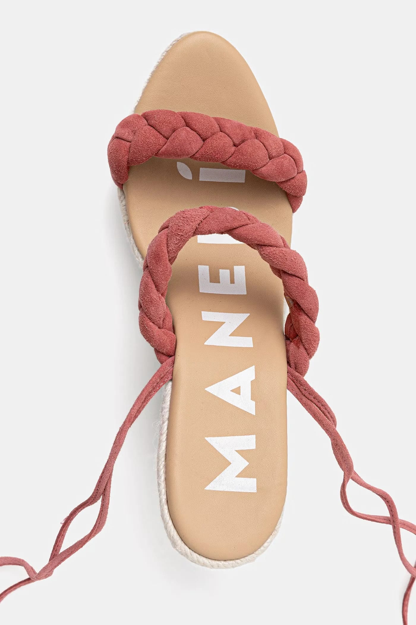 замшевые босоножки на танкетке Two Braided Bands Wedge Espadrilles - фото 4