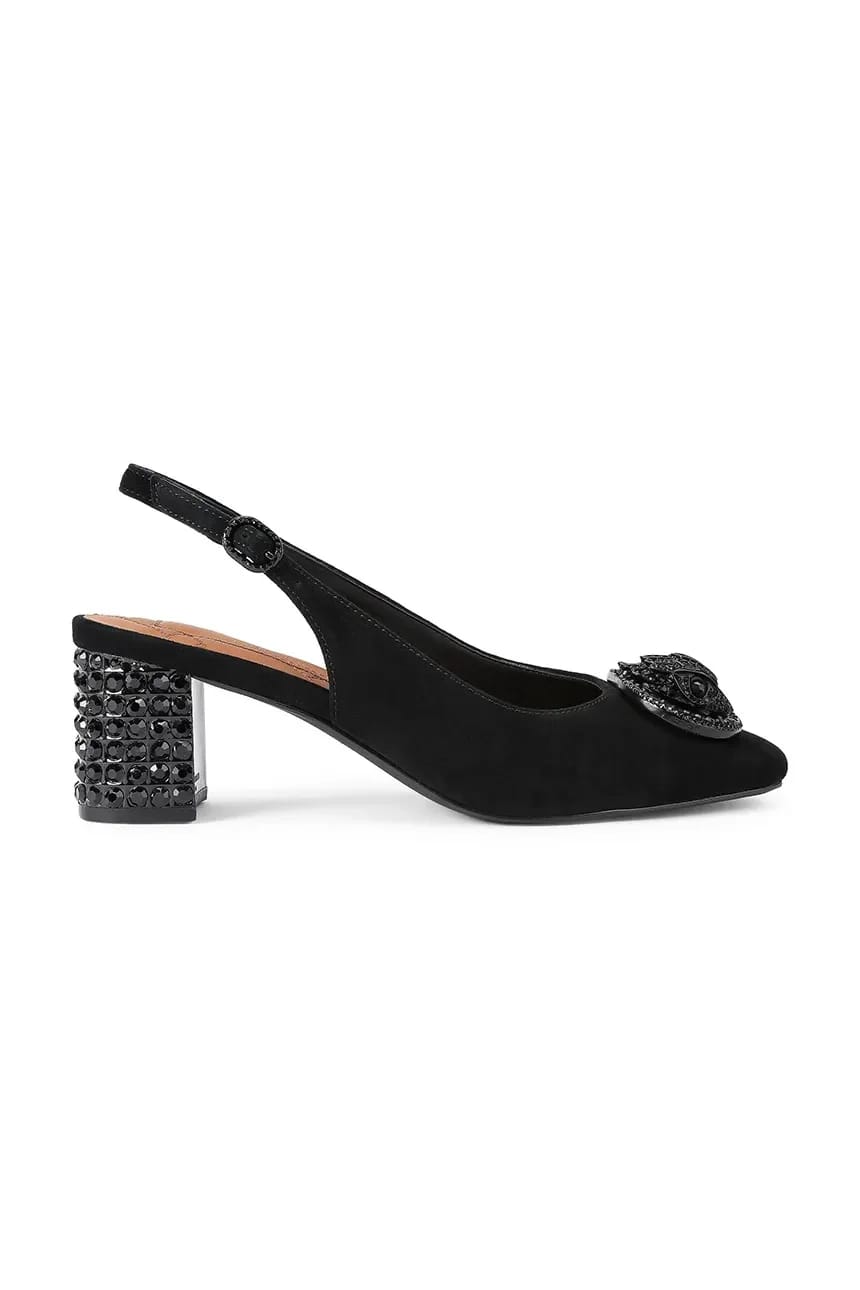 Замшевые туфли Chelsea Block Sling на открытой пятке Dr Black - фото 1
