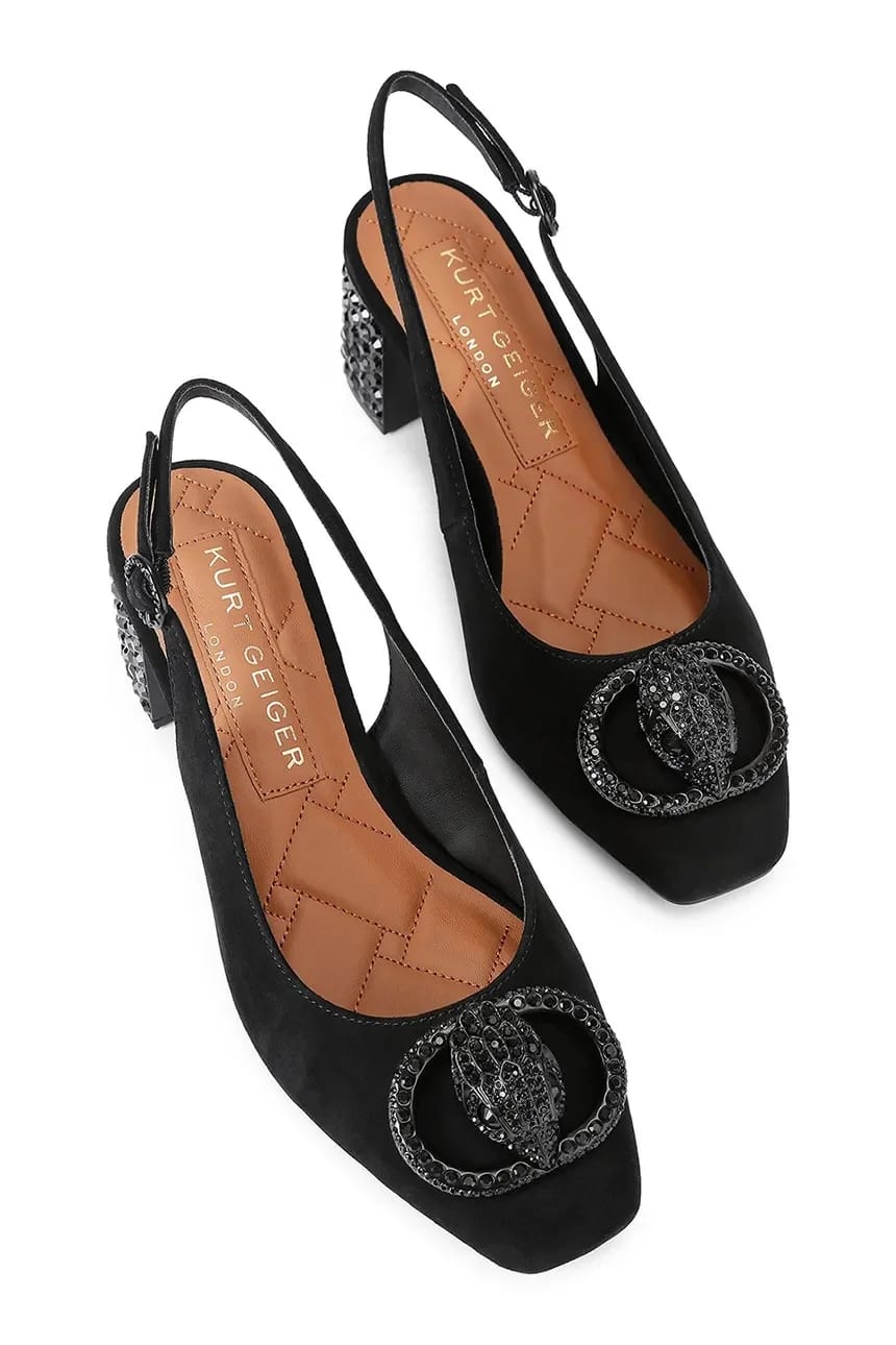 Замшевые туфли Chelsea Block Sling на открытой пятке Dr Black - фото 2