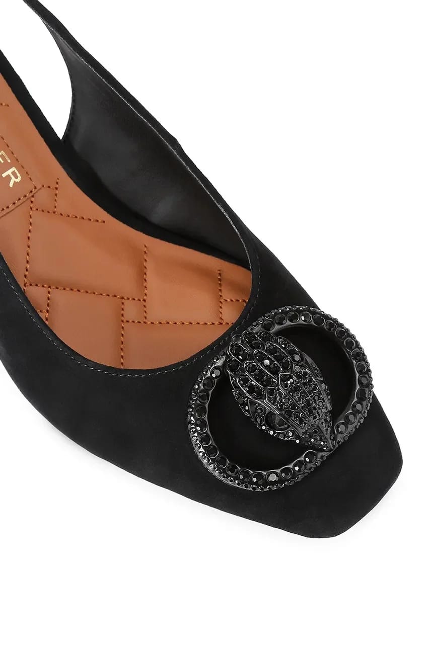 Замшевые туфли Chelsea Block Sling на открытой пятке Dr Black - фото 4