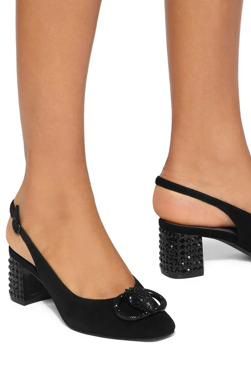 Замшевые туфли Chelsea Block Sling на открытой пятке Dr Black - фото 6