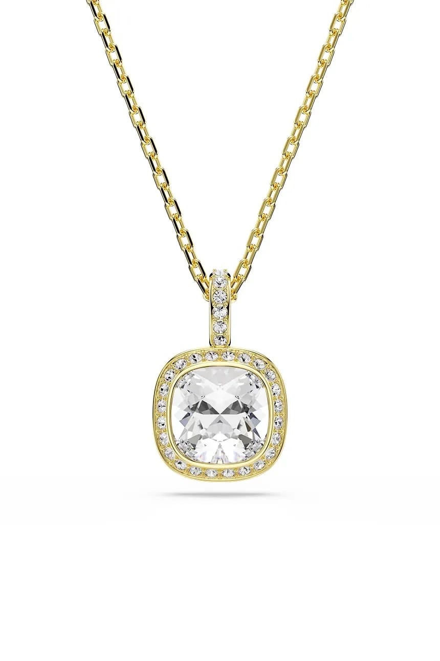 Женское позолоченное колье с кулоном с кристаллом Swarovski UNA - фото 1