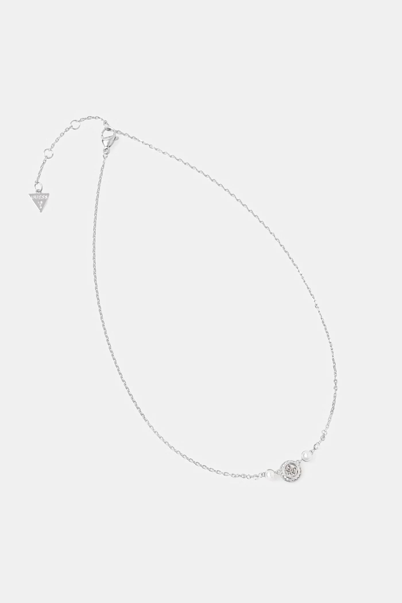 Женское колье из нержавеющей стали TINY PEARLY с кулоном - фото 1