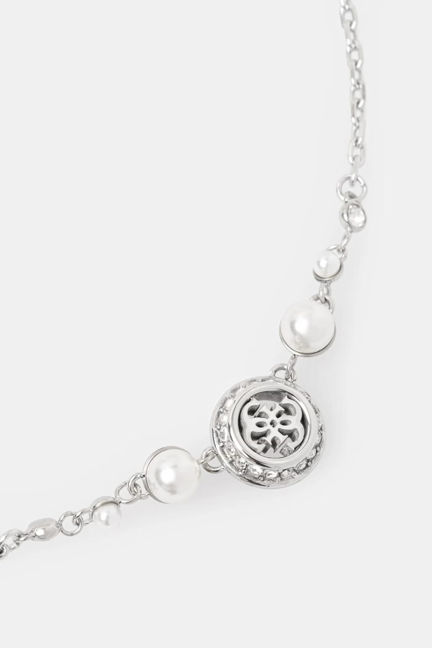 Женское колье из нержавеющей стали TINY PEARLY с кулоном - фото 2