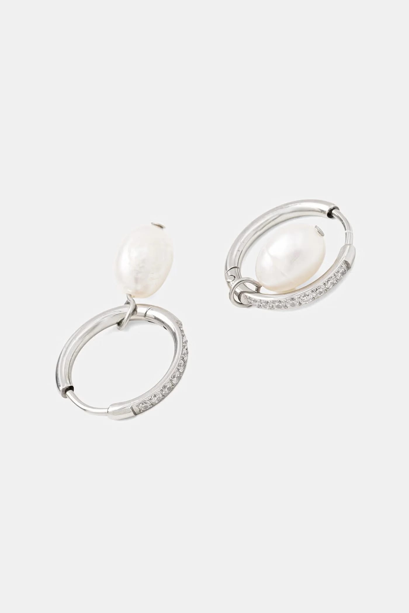 Женские серьги из нержавеющей стали с жемчужиной Перла. - фото 2