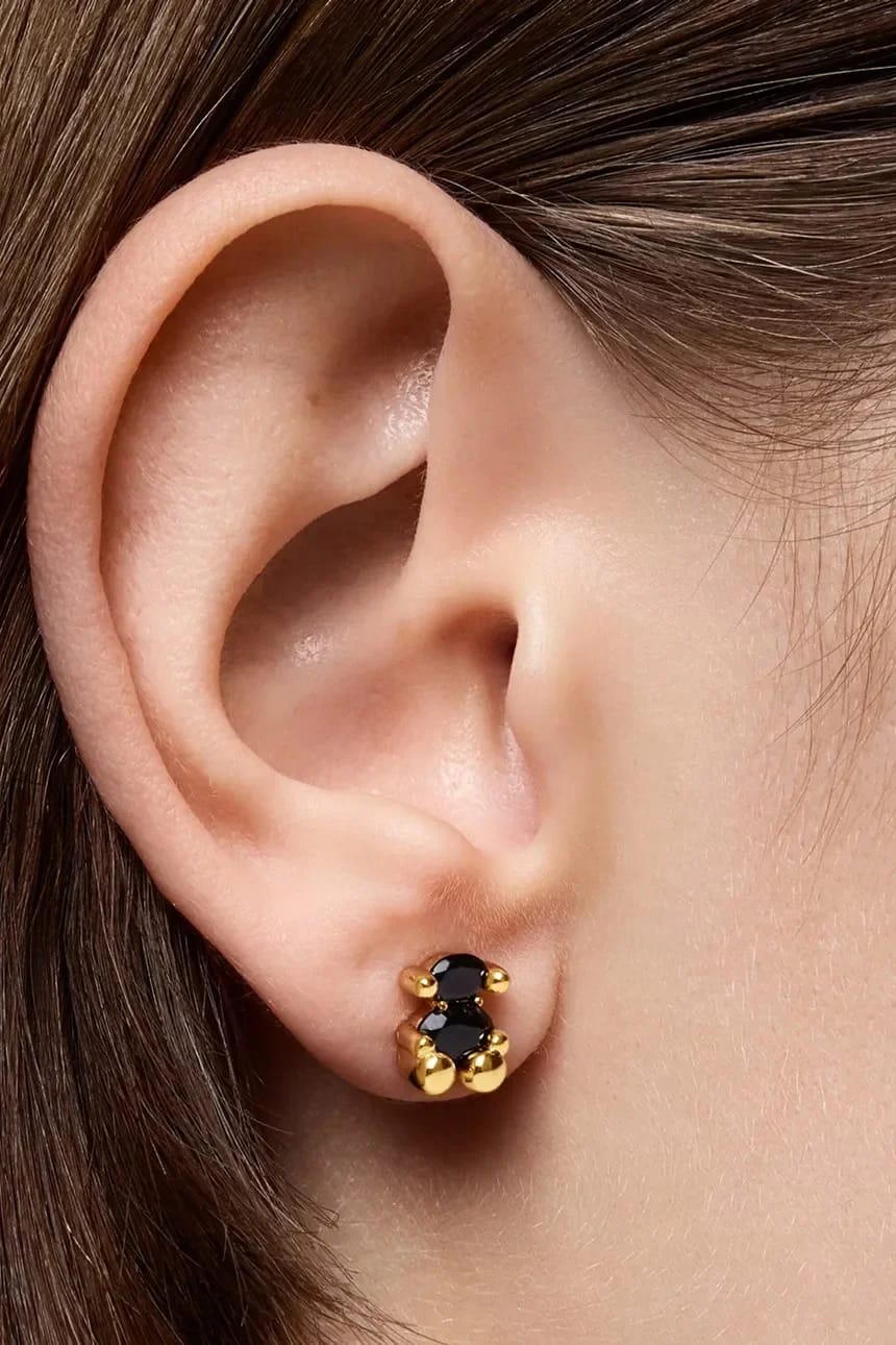 Позолоченные серебряные серьги Bold Bear Gem - фото 6