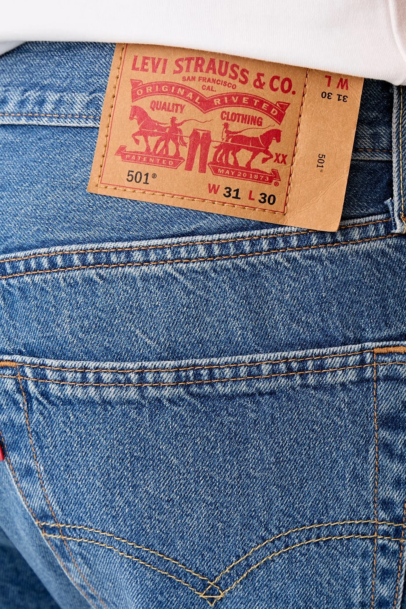 Мужские прямые джинсы 501® LEVIS®ORIGINAL FIT - фото 4