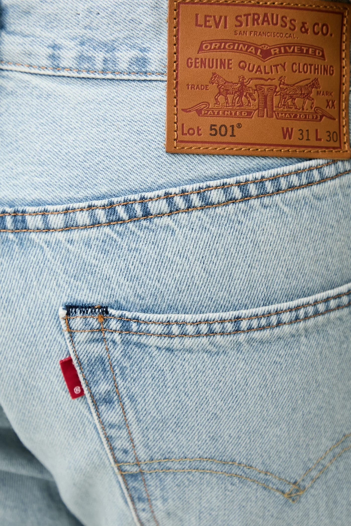 Мужские прямые джинсы 501® LEVIS®ORIGINAL FIT - фото 4