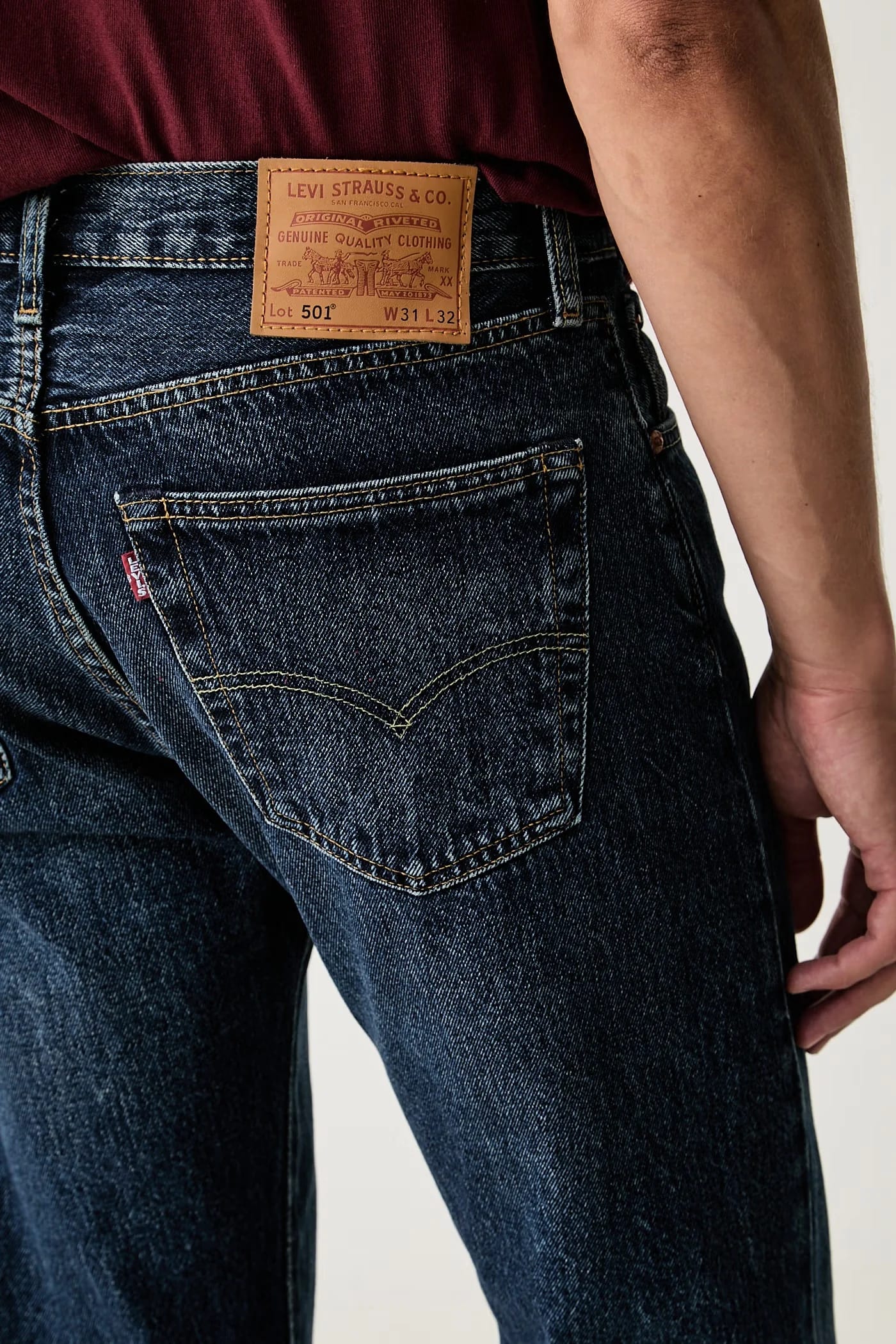 Мужские прямые джинсы 501® LEVIS®ORIGINAL FIT - фото 4