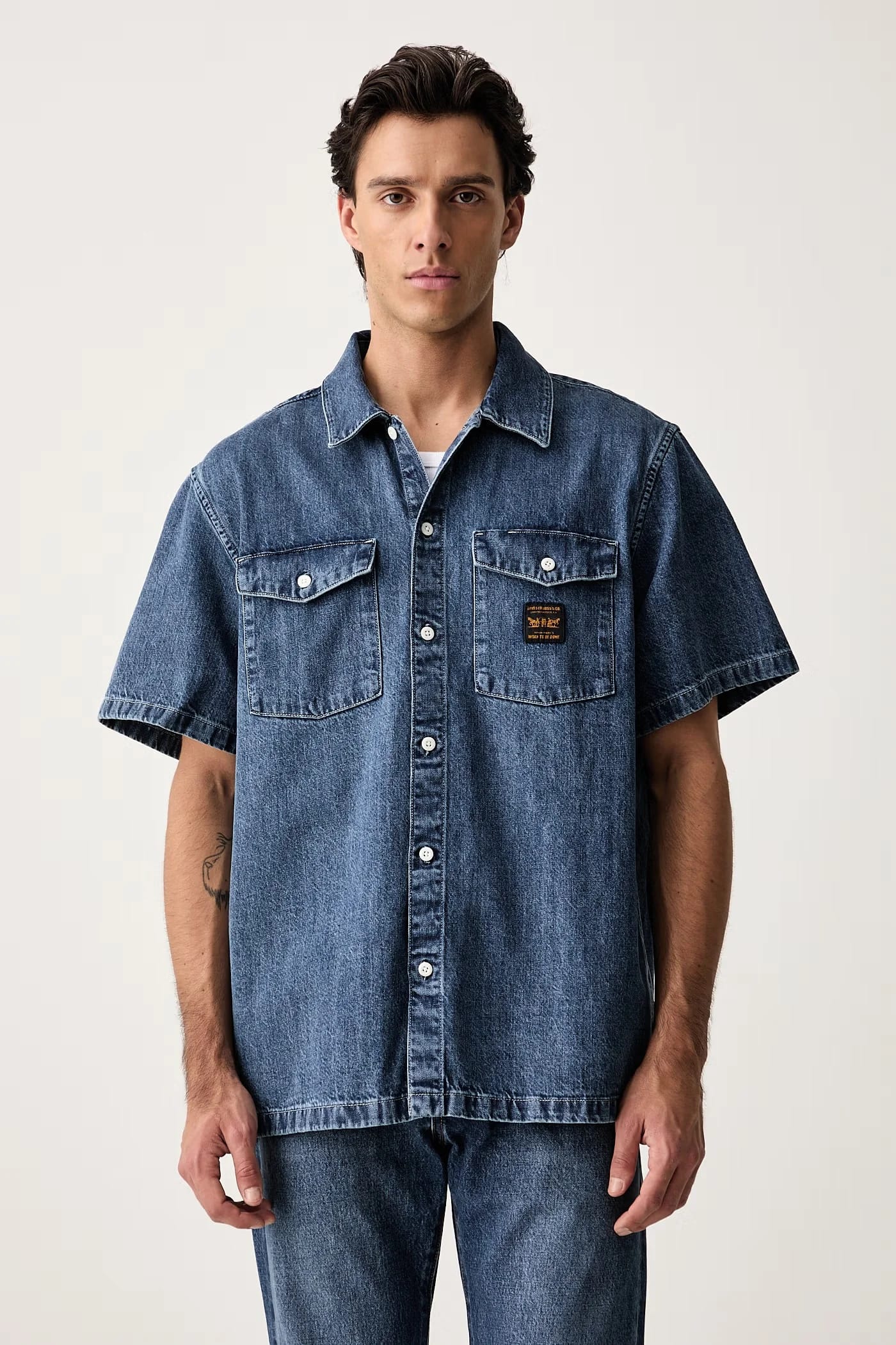 Рубашка мужская хлопковая SS WORKER - WW x WORKWEAR - фото 1