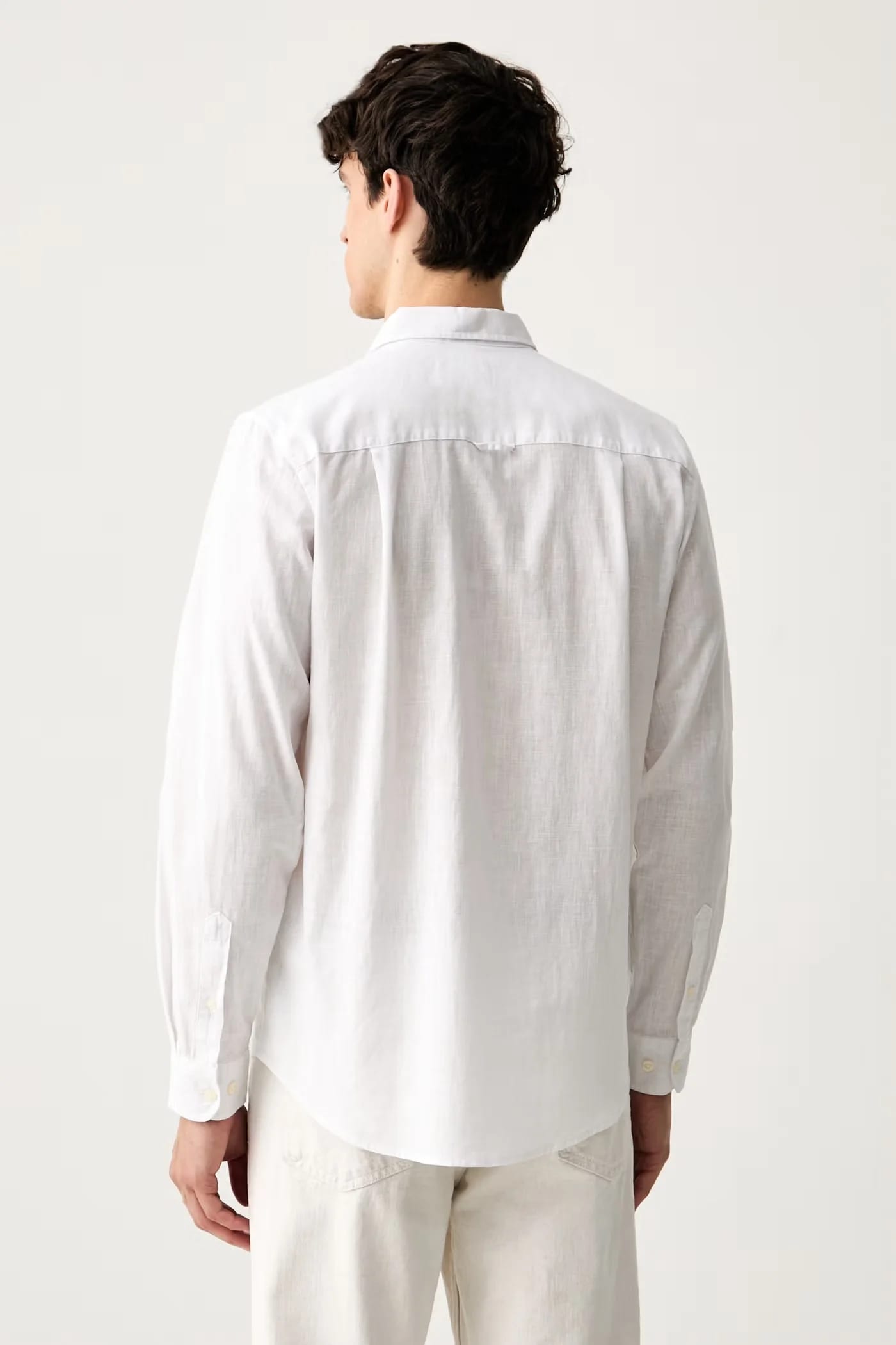 Мужская рубашка сафари из льна LINEN BLEND LS - фото 3