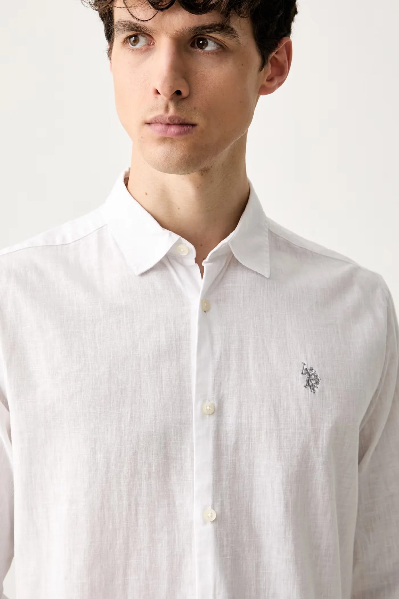 Мужская рубашка сафари из льна LINEN BLEND LS - фото 4