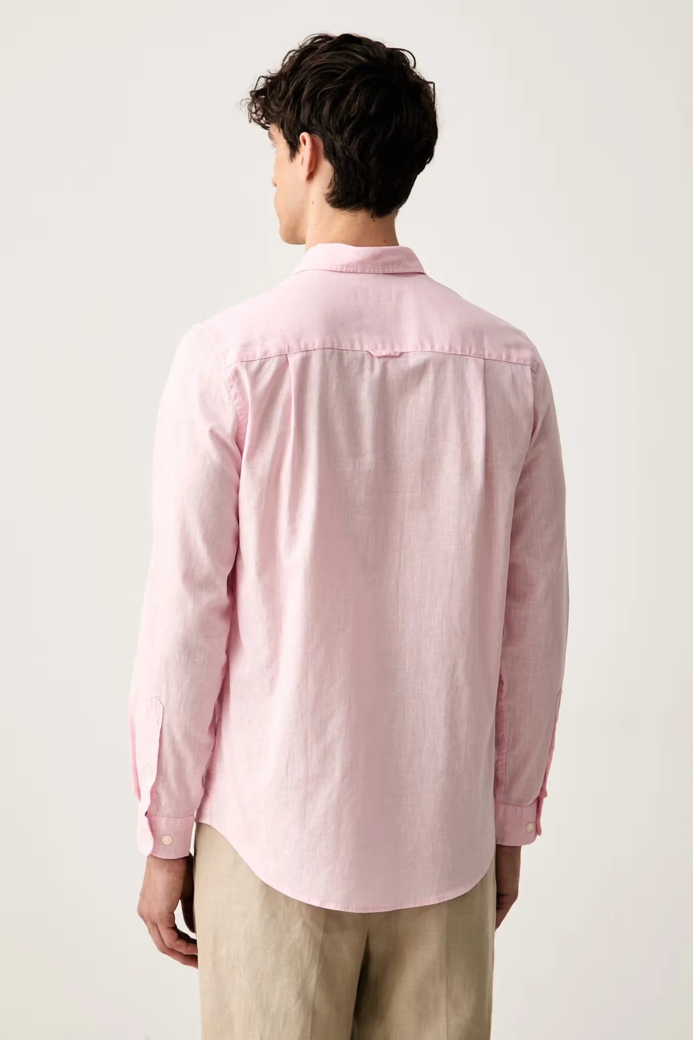 Мужская рубашка сафари из льна LINEN BLEND LS - фото 3