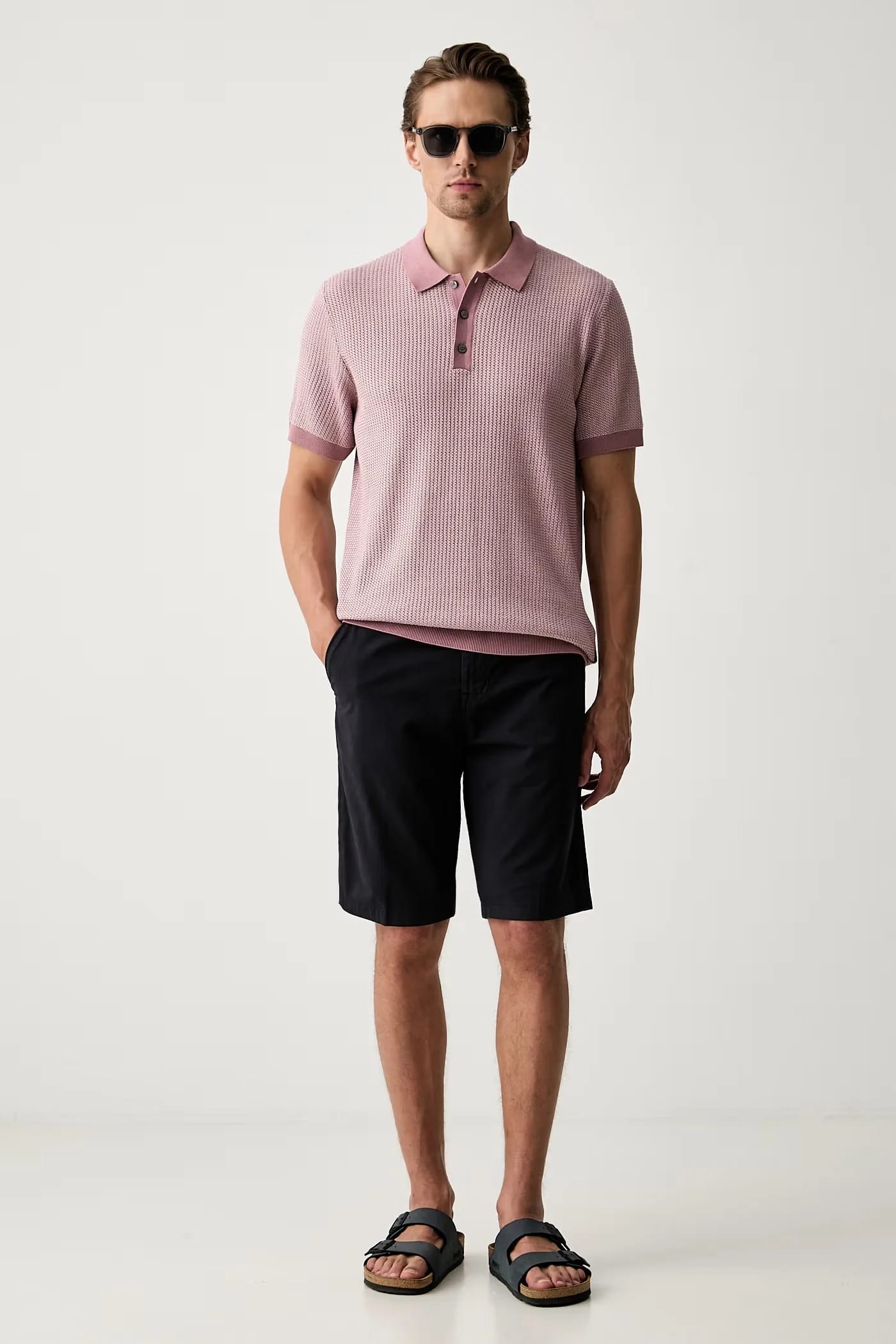 Мужские шорты из хлопка с эластаном - фото 2