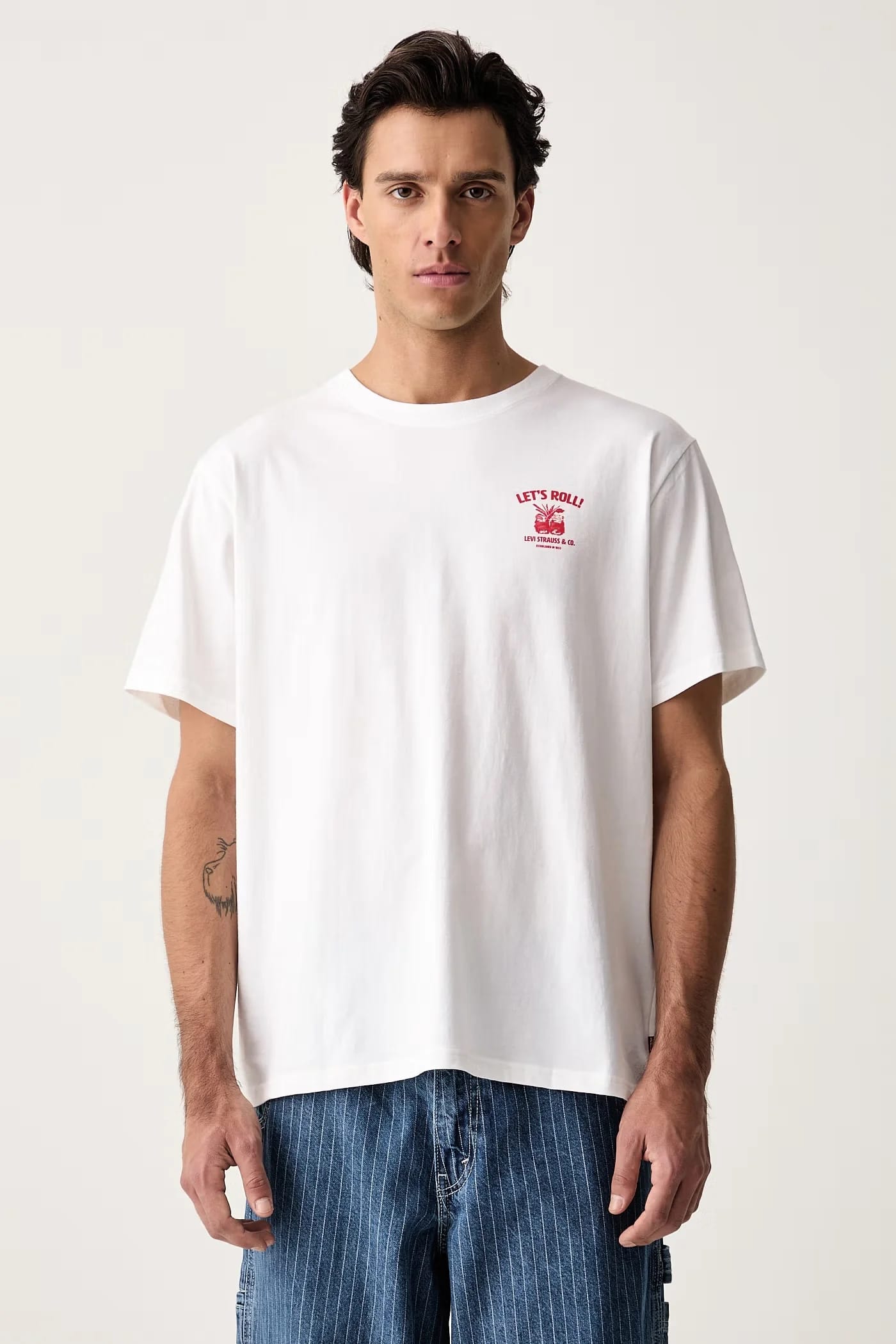 Мужская хлопковая футболка RELAXED FIT TEE - фото 3