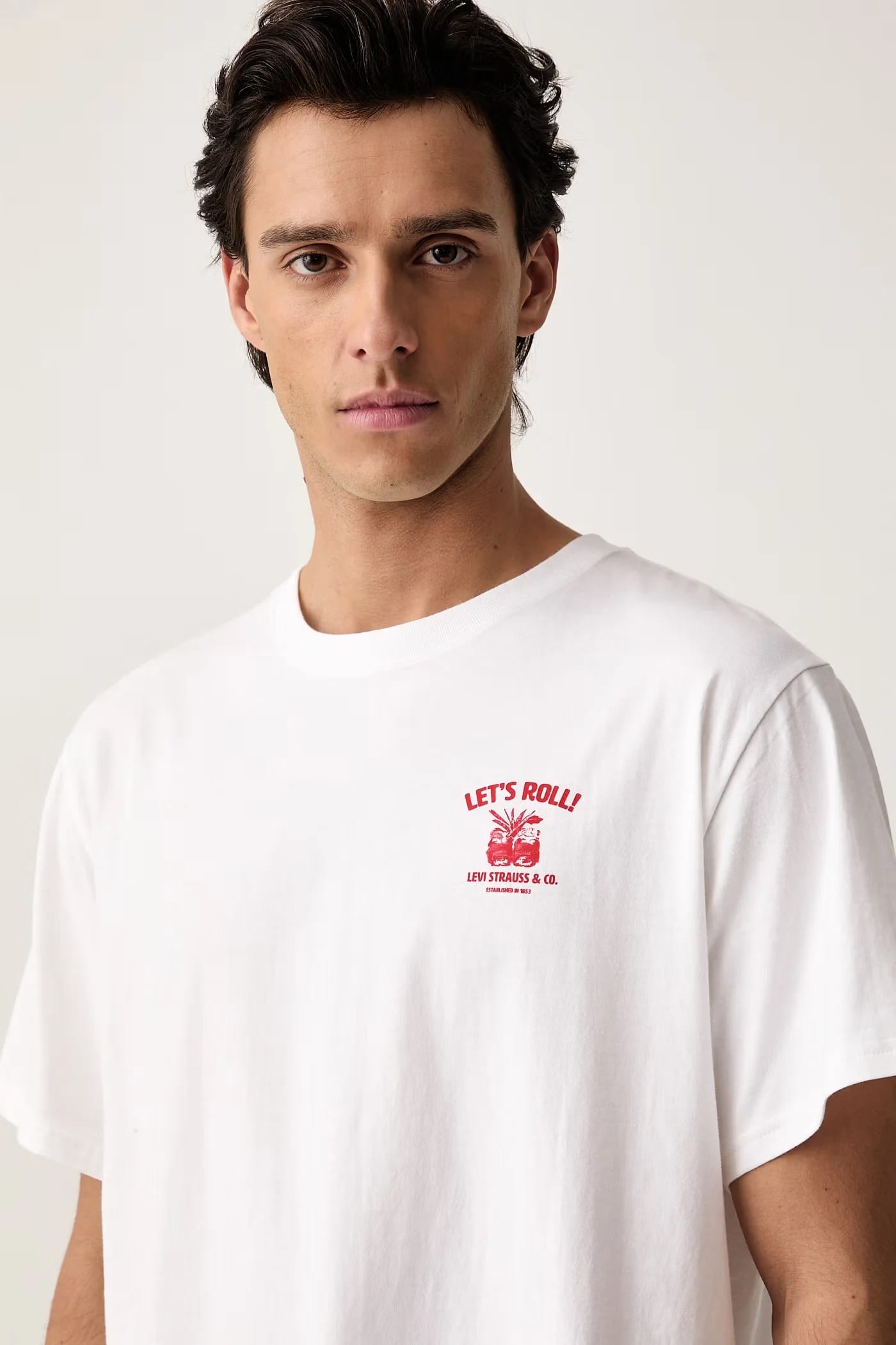 Мужская хлопковая футболка RELAXED FIT TEE - фото 4