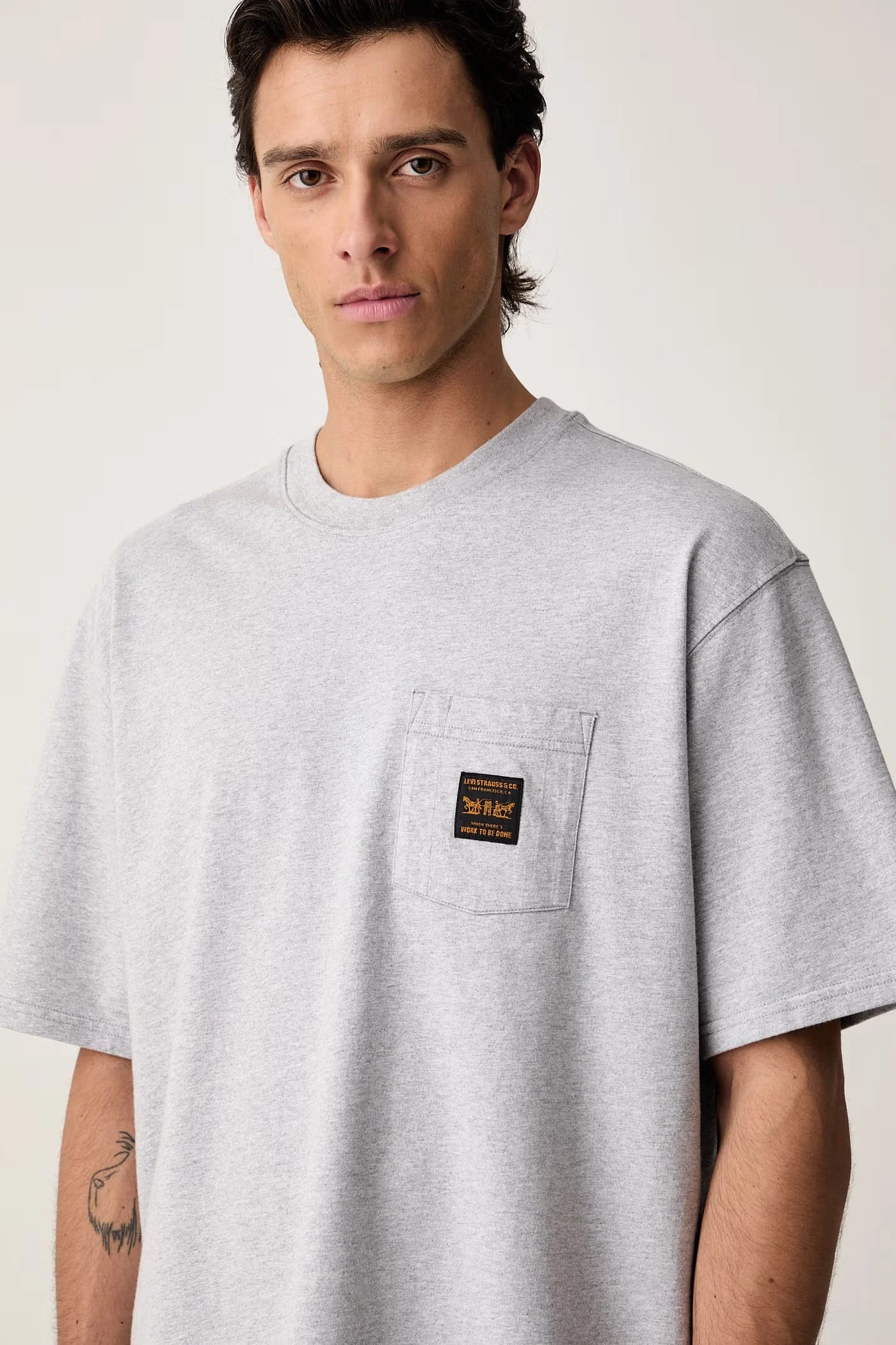Мужская футболка хлопковая SS WORKWEAR PKT - фото 4