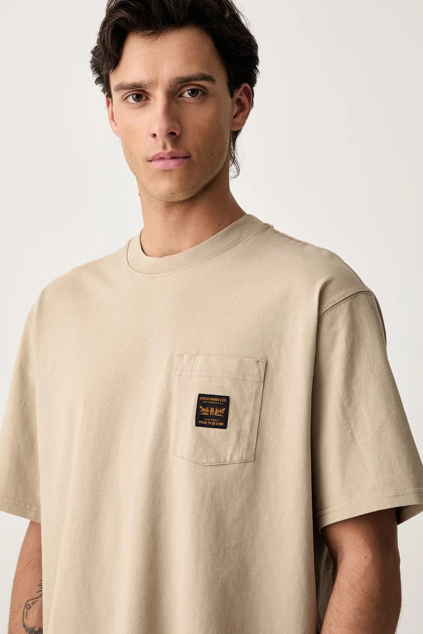 Мужская футболка хлопковая SS WORKWEAR PKT - фото 4