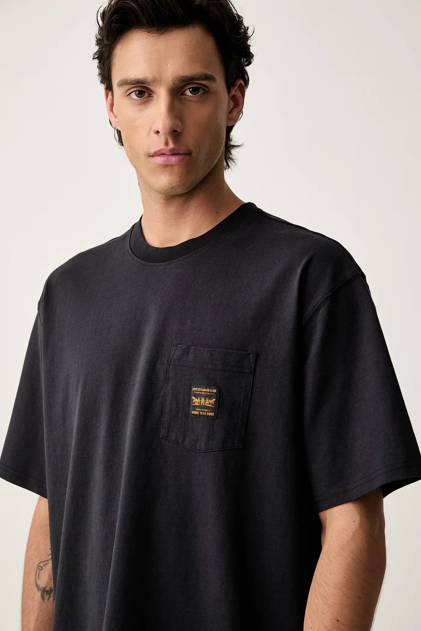 Мужская футболка хлопковая SS WORKWEAR PKT - фото 4