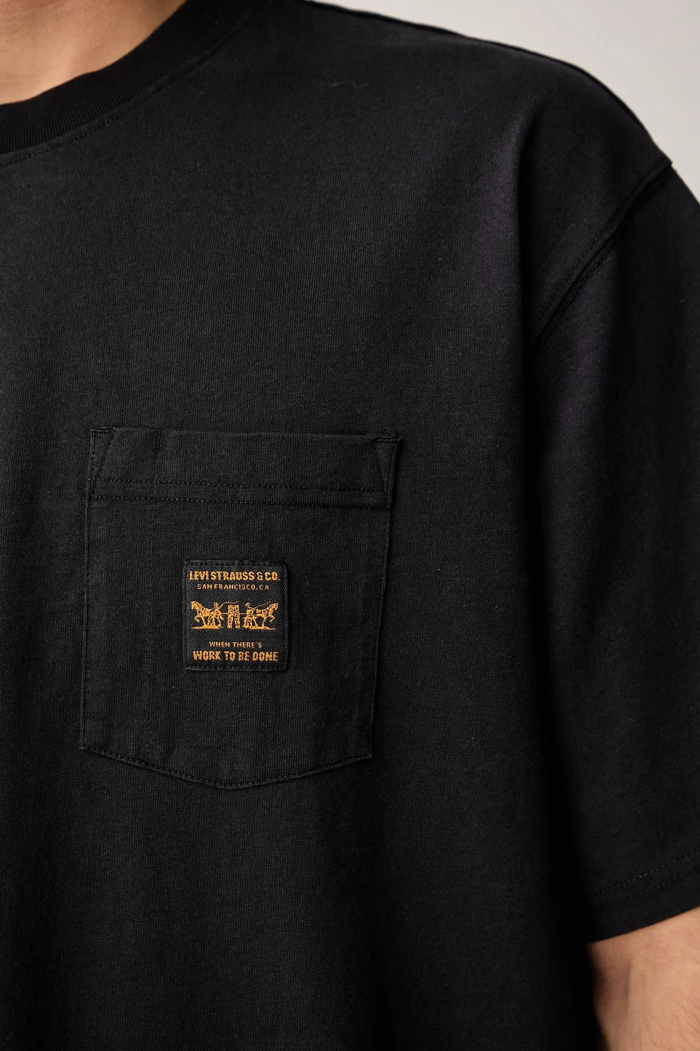 Мужская футболка хлопковая SS WORKWEAR PKT - фото 5
