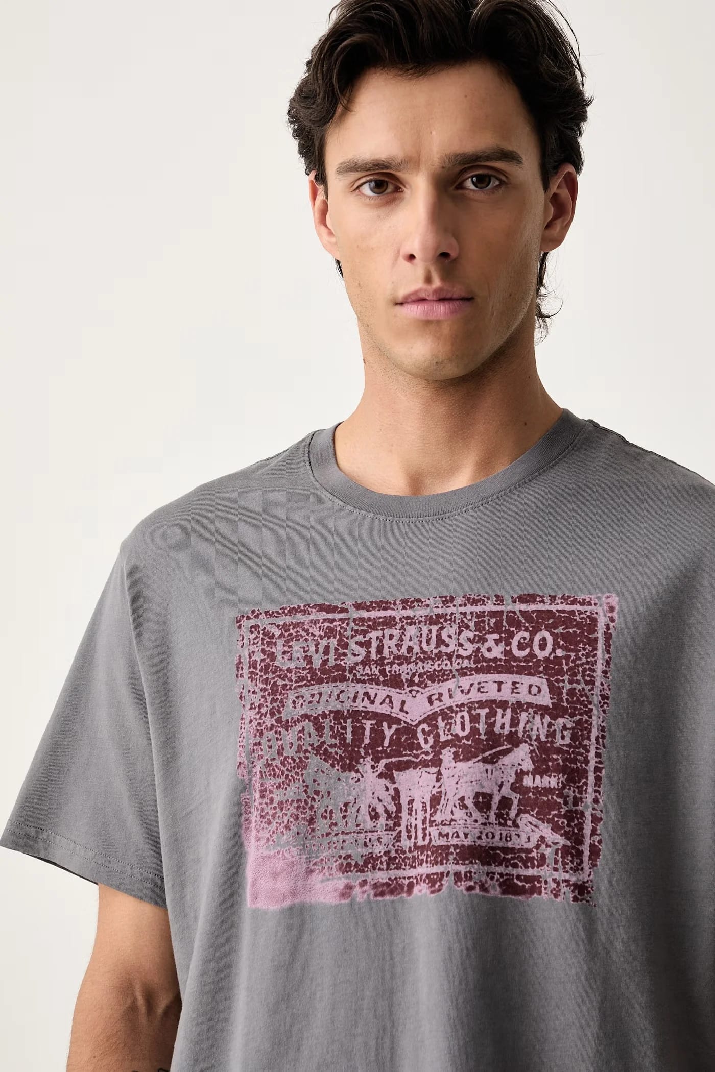 Мужская базовая футболка из хлопка RELAXED FIT TEE - фото 4
