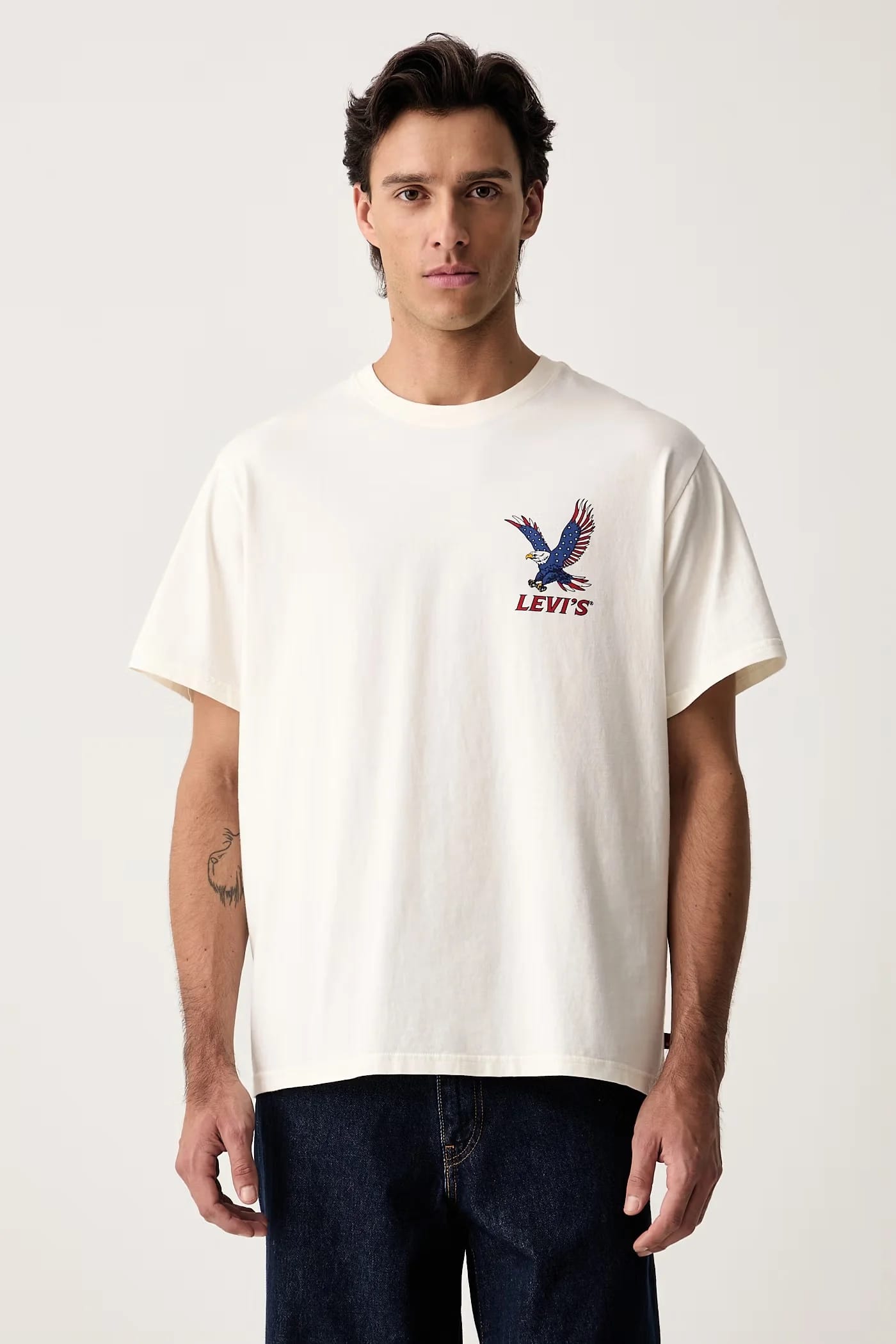 Мужская базовая футболка из хлопка RELAXED FIT TEE - фото 1