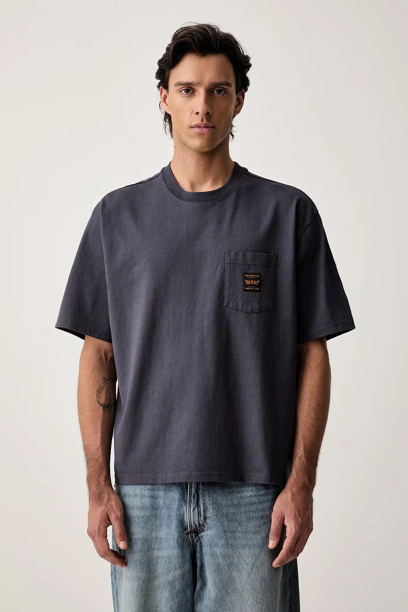Мужская футболка хлопковая SS WORKWEAR PKT - фото 1