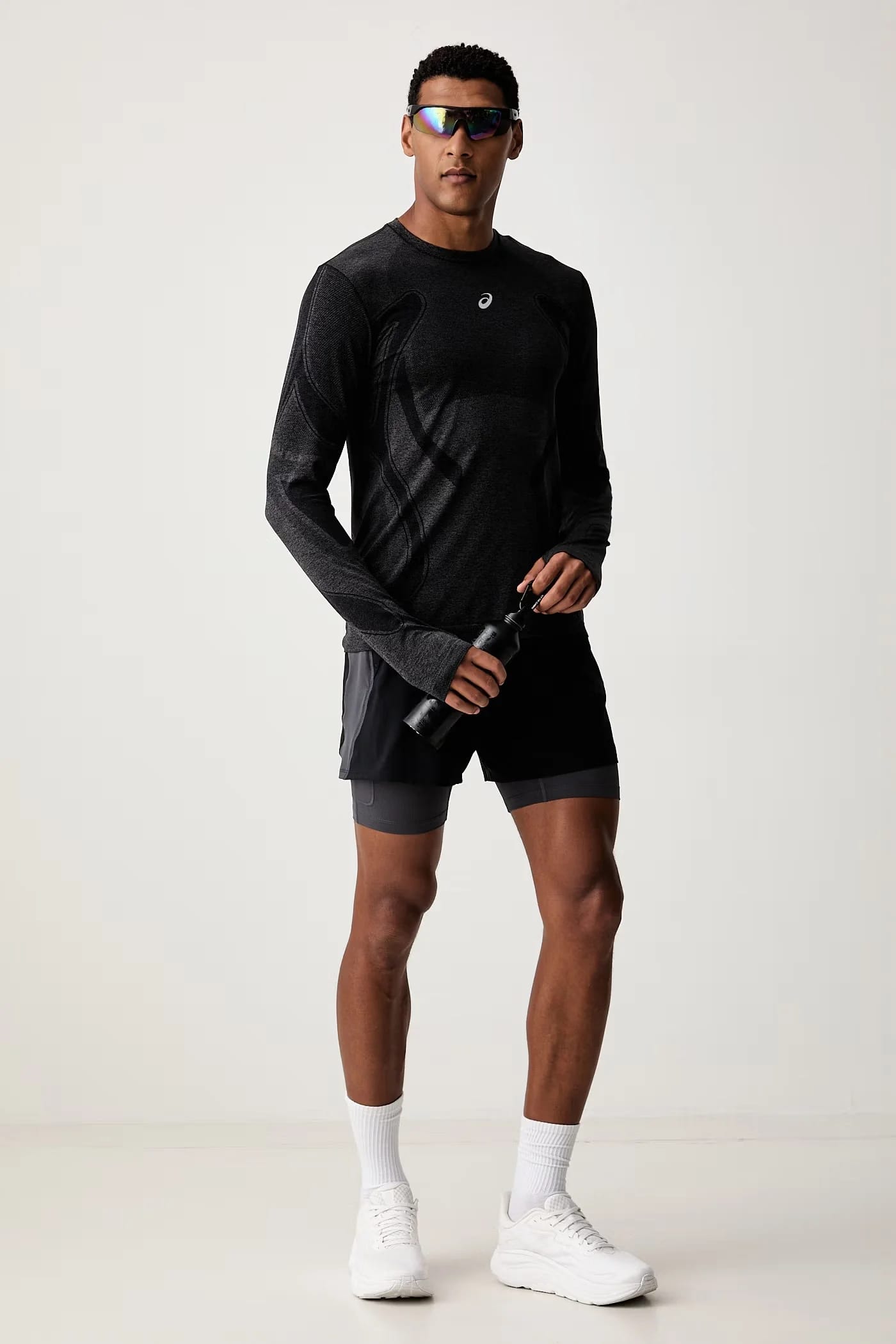 Мужские тренировочные шорты ROAD SEAMLESS LS TOP с длинным рукавом - фото 2