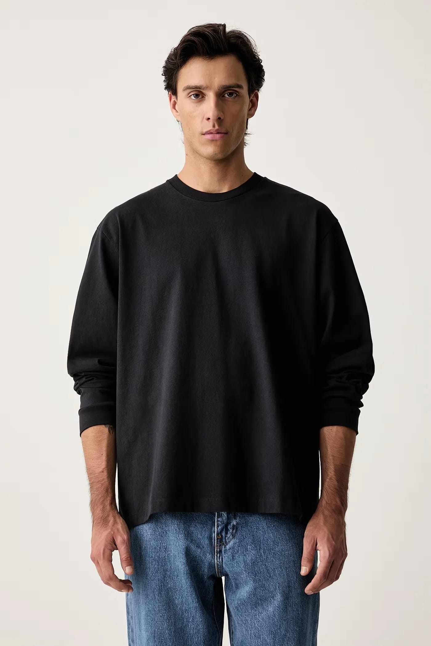 Мужской лонгслив из хлопка с эластаном LS WORKWEAR - фото 1