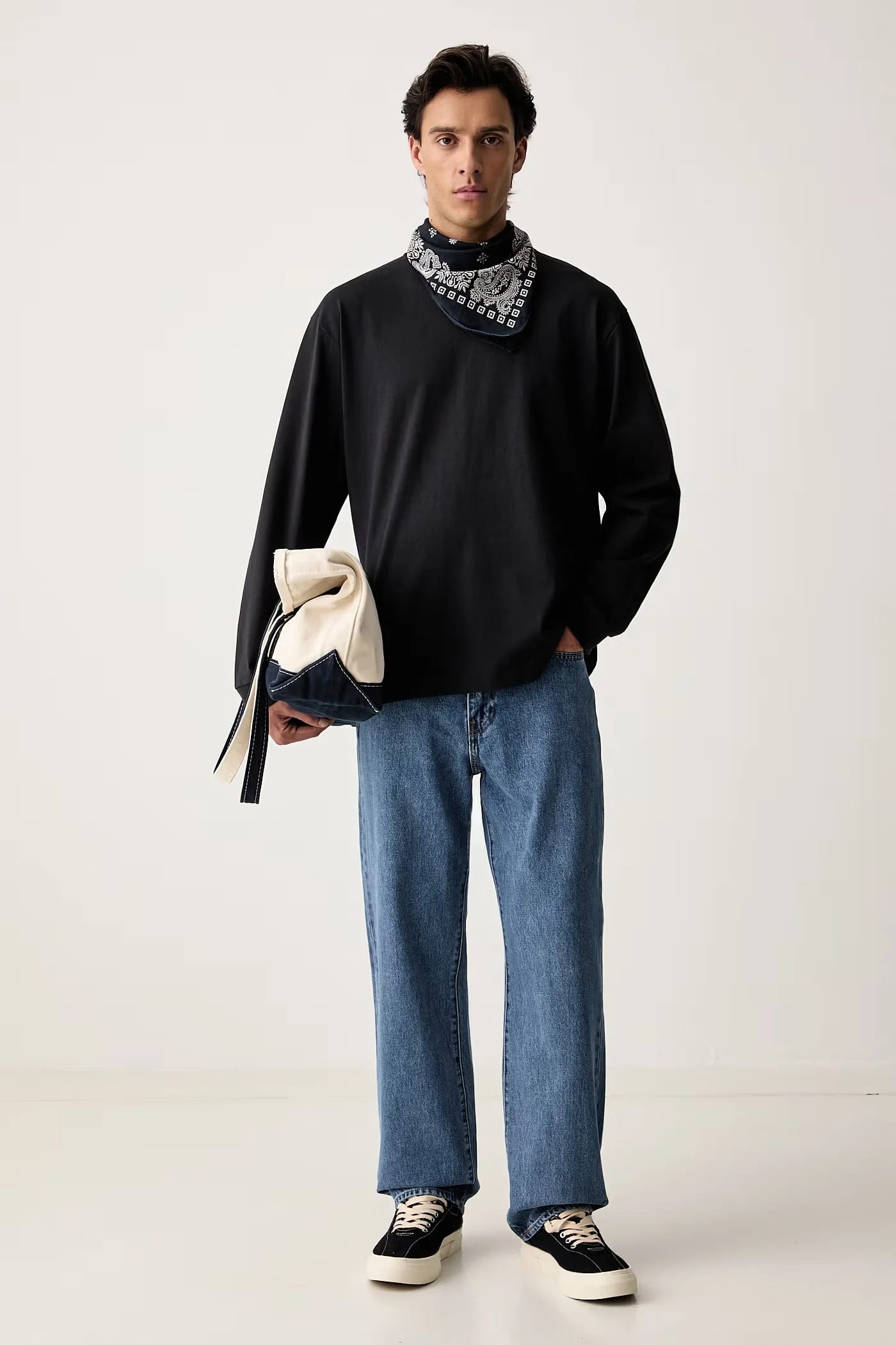 Мужской лонгслив из хлопка с эластаном LS WORKWEAR - фото 2