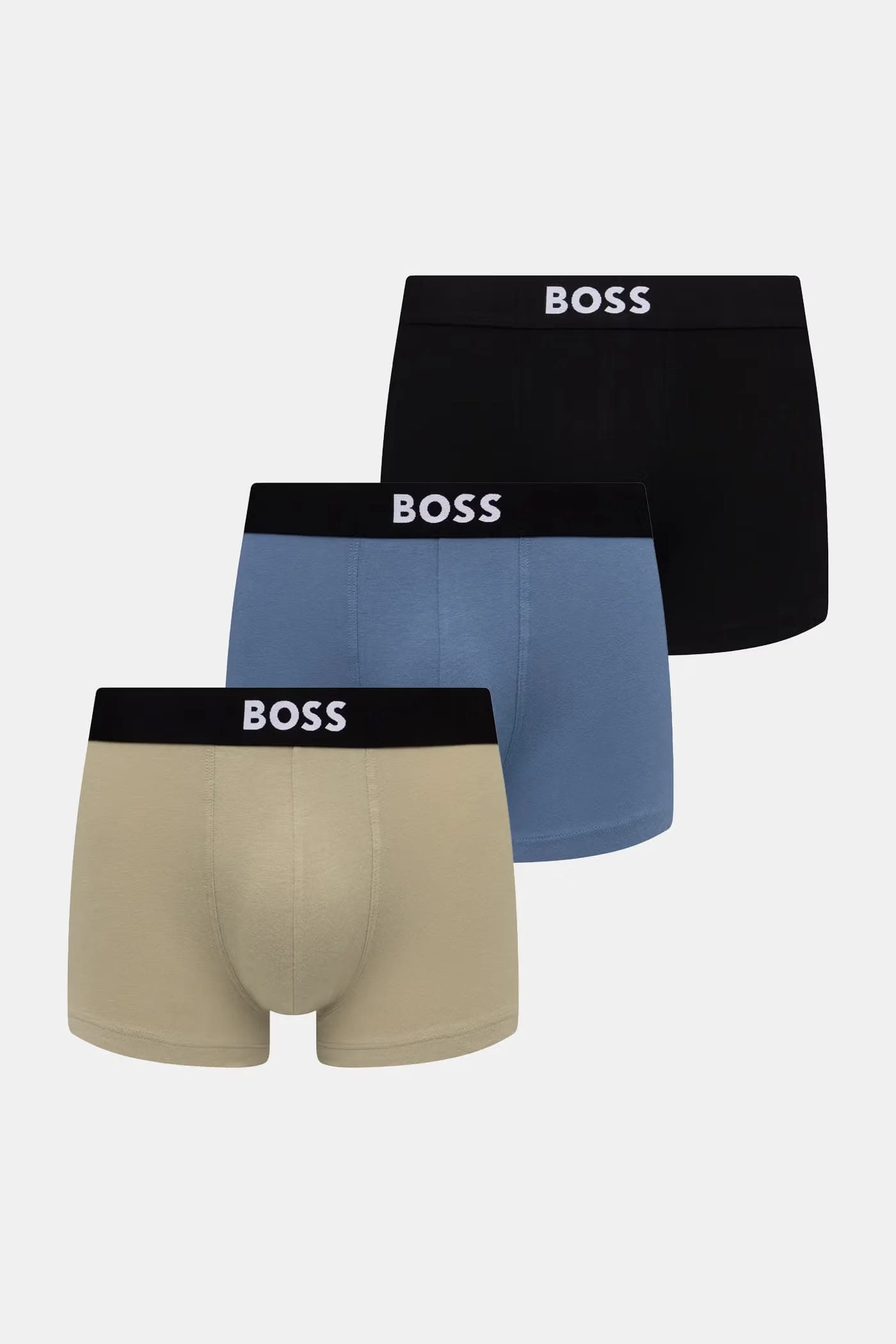 Мужские боксеры из хлопка с эластаном Trunk 3P BOSS ONE 3 шт. - фото 1