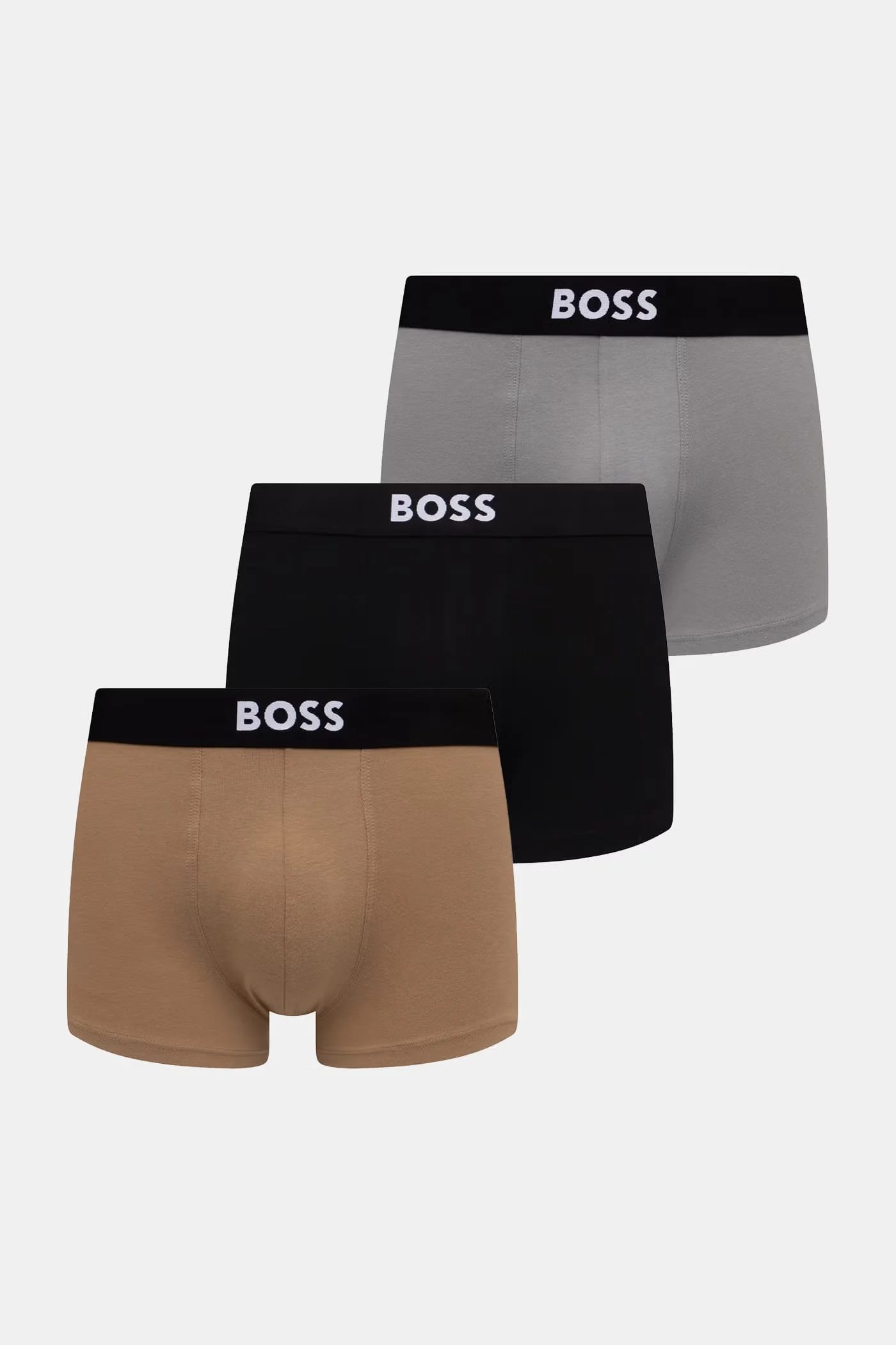 Мужские боксеры из хлопка с эластаном Trunk 3P BOSS ONE 3 шт. - фото 1