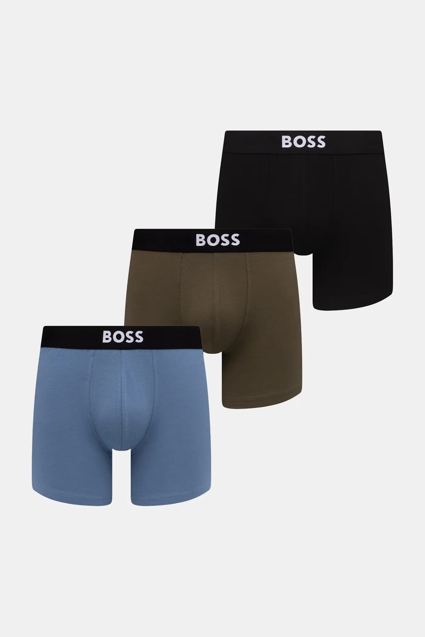 Мужские боксеры из хлопка с эластаном BoxerBr 3P BOSS ONE 3 шт. - фото 1