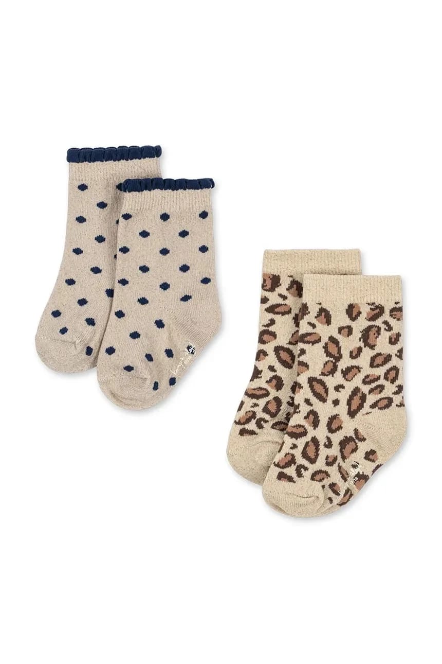 Детские носки 2 шт. LEO AND DOT GLITTER JACQUARD SOCKS 2 шт. - фото 1