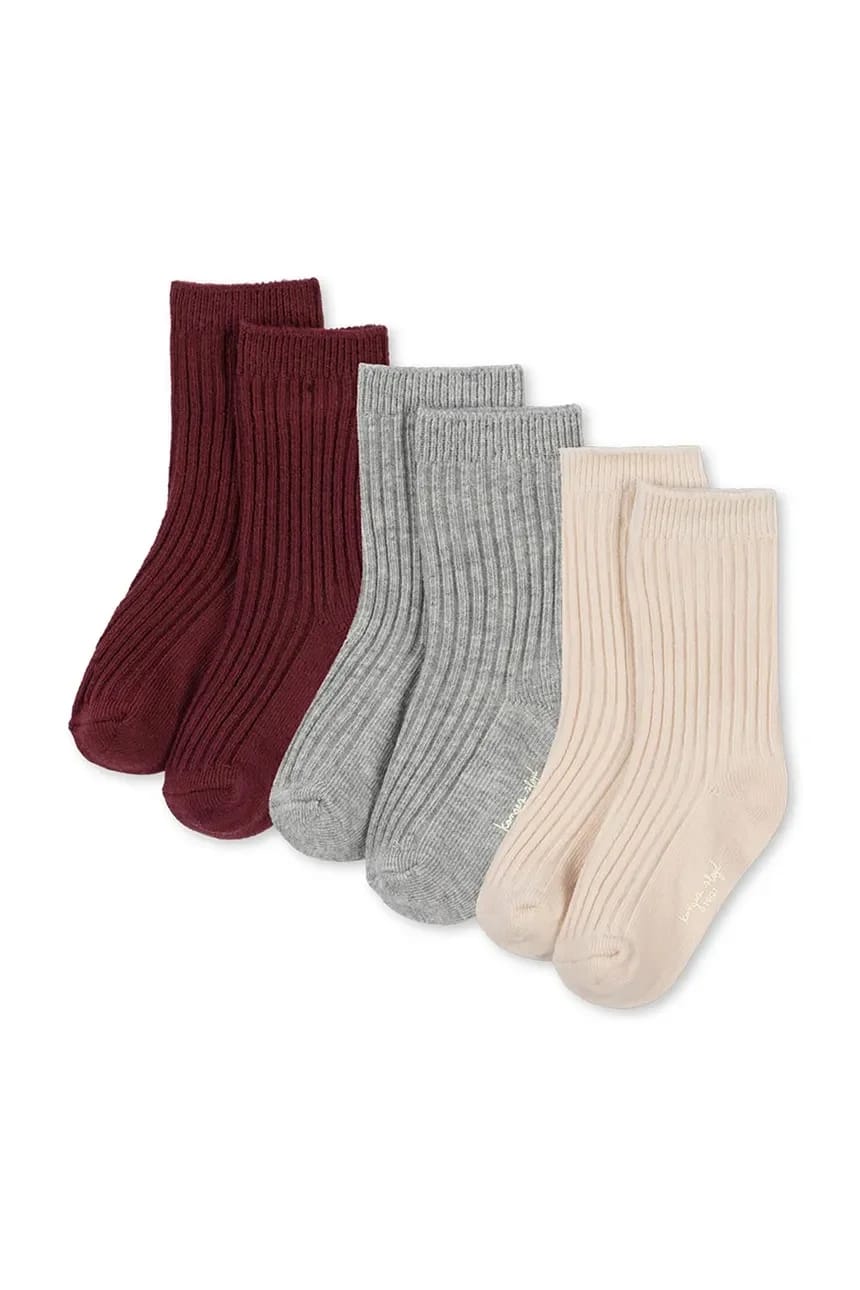 Детские хлопковые носки, 3 ПАКЕТА RIB SOCKS - фото 1