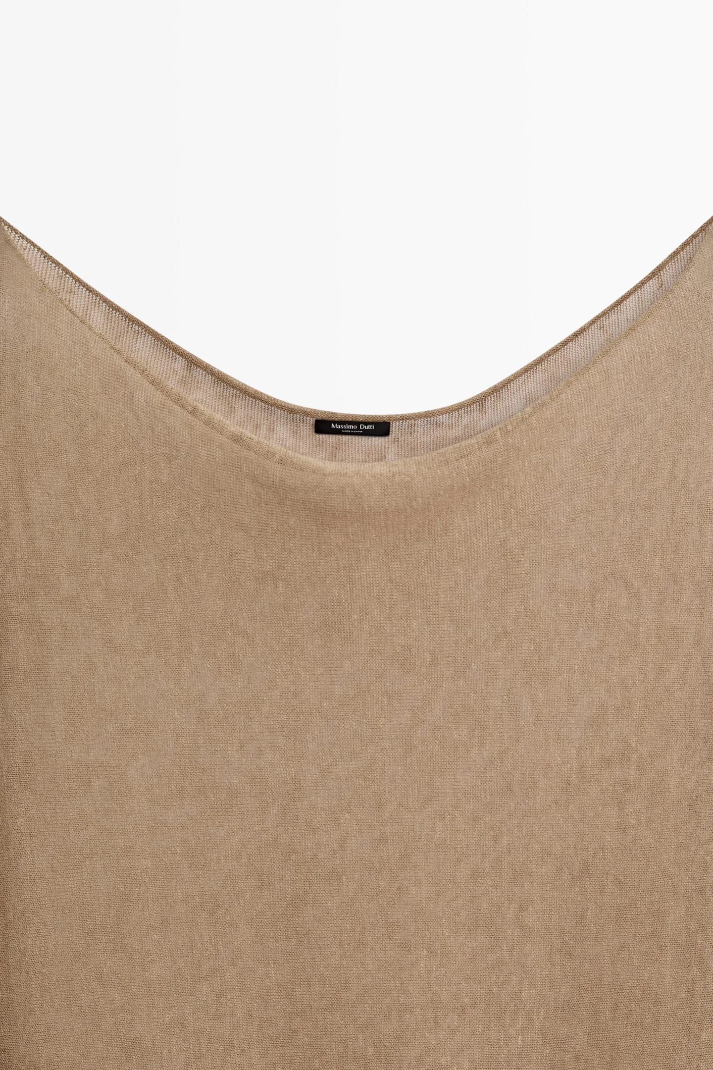 Свободный свитер-кейп из смесового льна. - фото 5