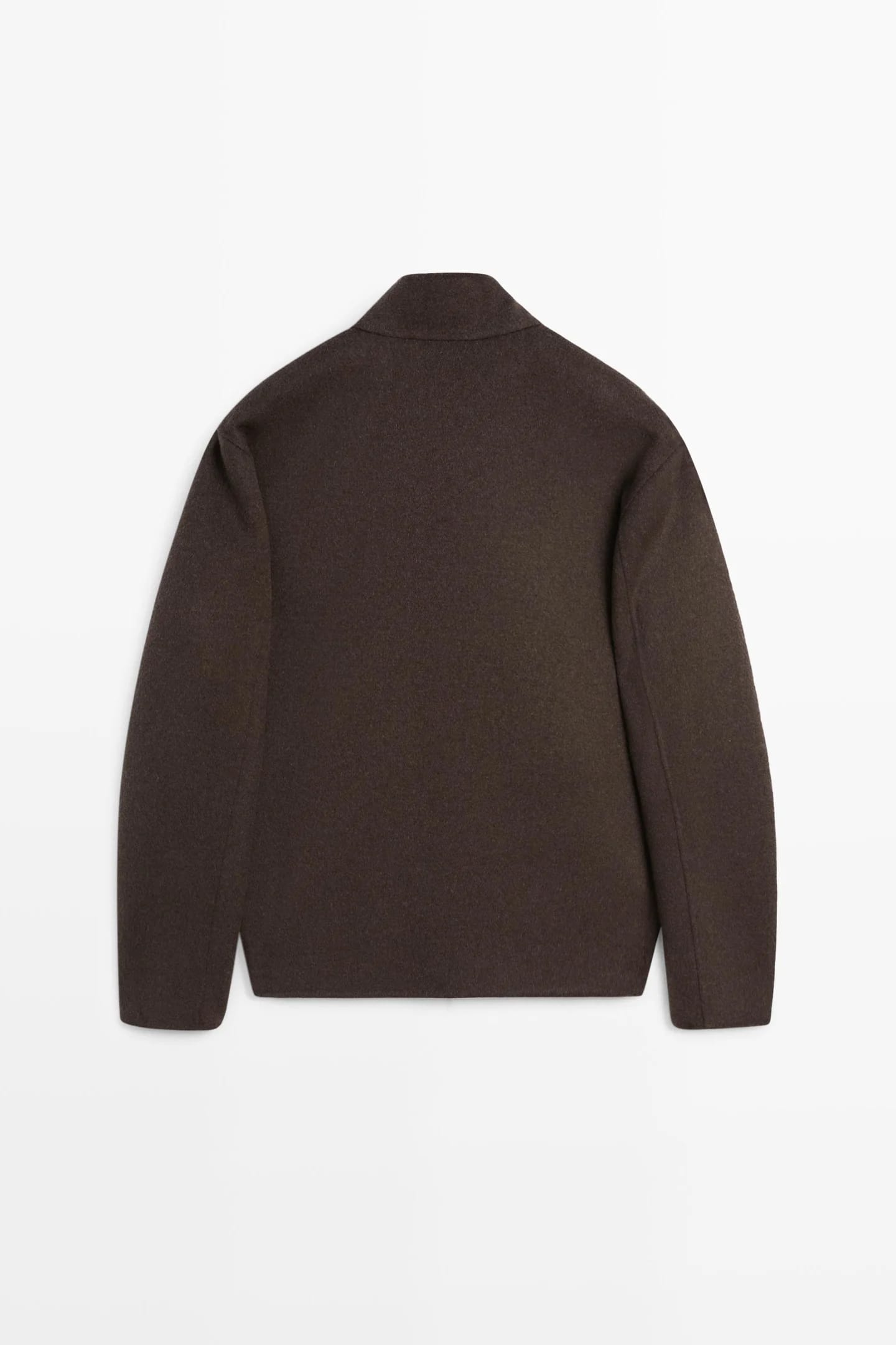 Жакет из смесовой шерсти с воротником стойкой. - фото 5